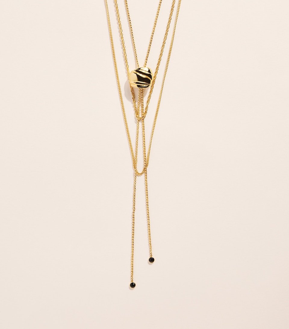 Chloé Sculpted Pendant Necklace Vintage Gold