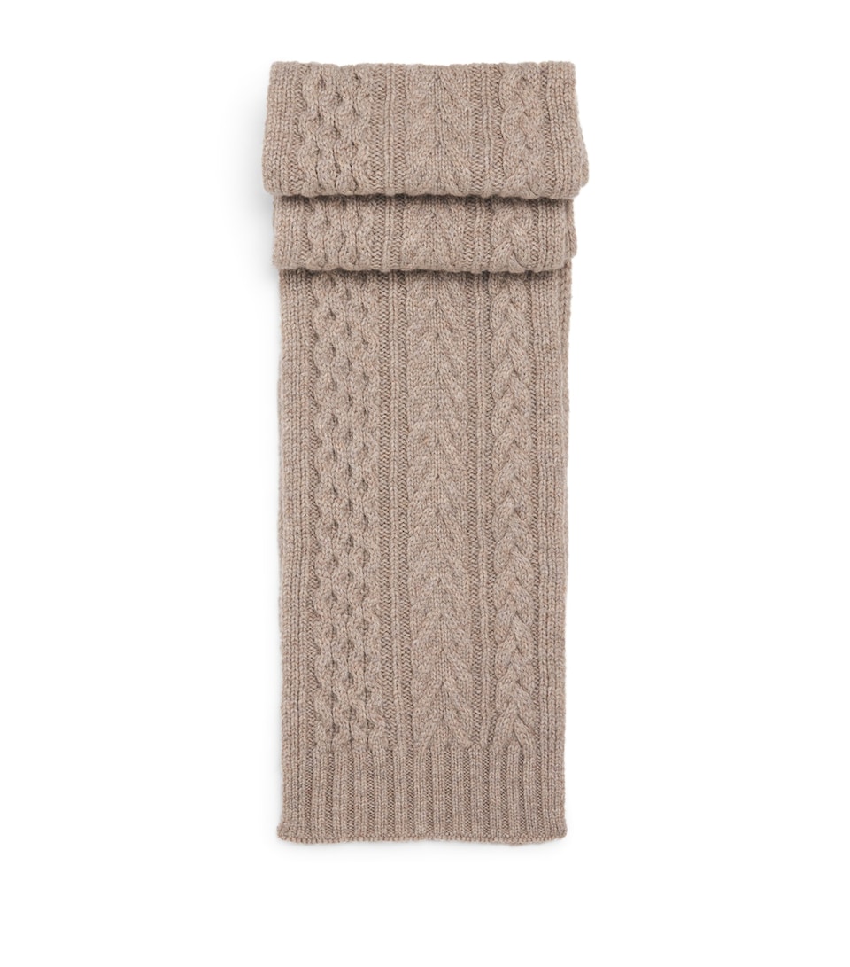 Cashmere Aran Cable Knit Scarf