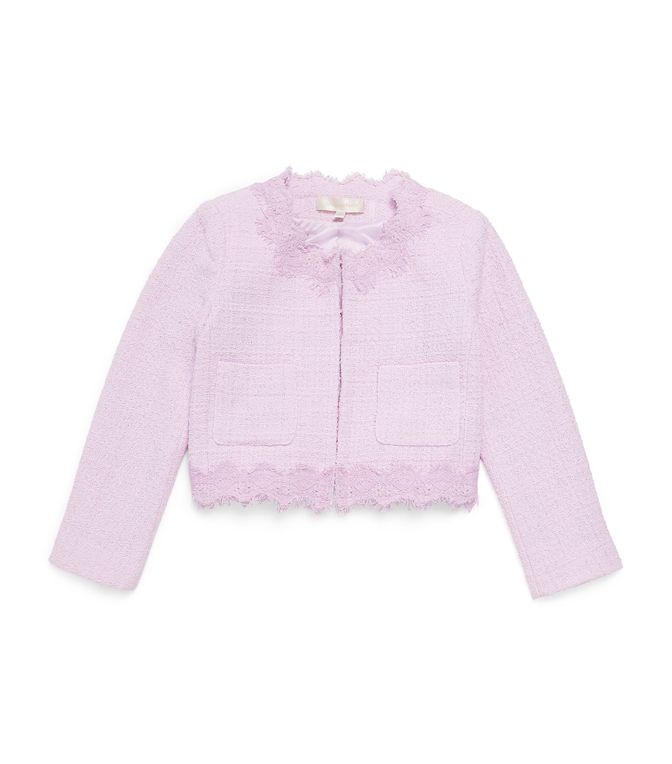 LoveShackFancy Lace-Trim Tweed Erina Jacket (8-14 Years)