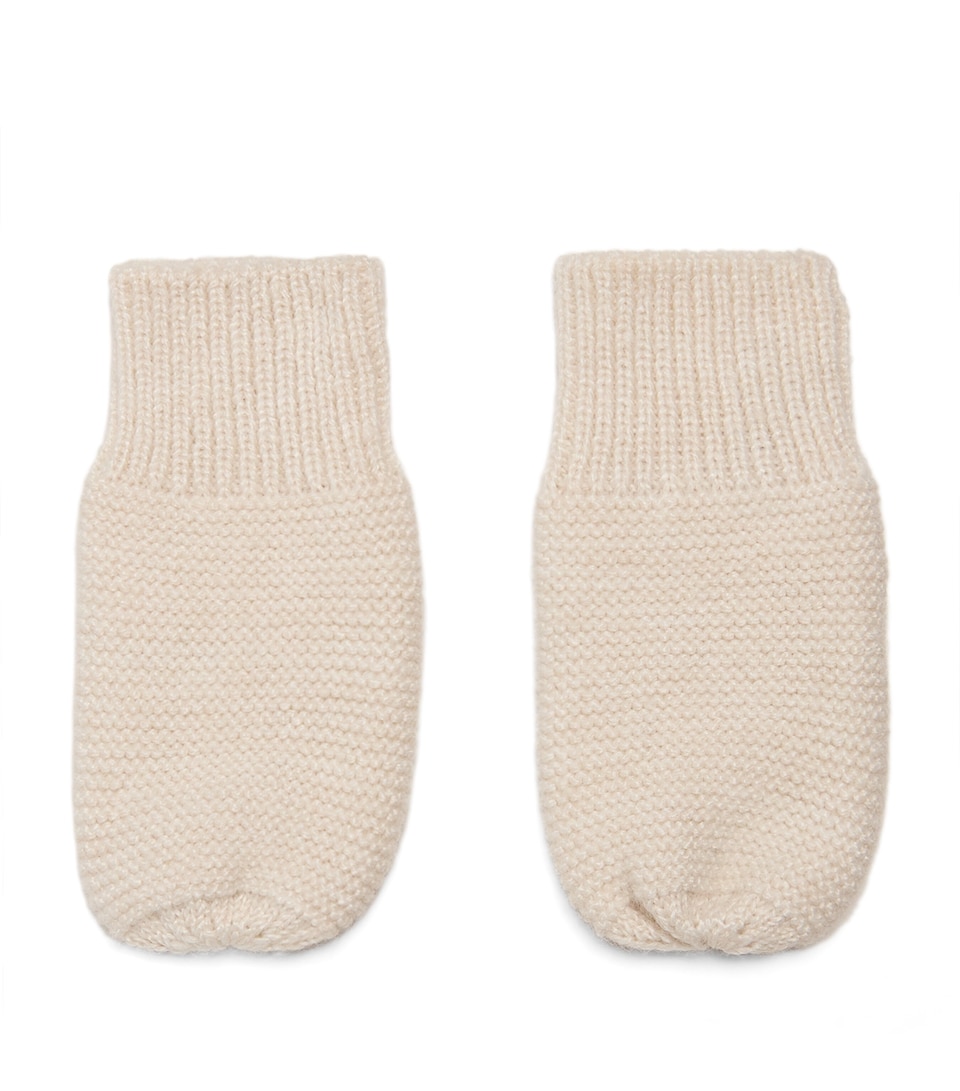 Knitted Contrast-Stripe Mittens (0-24 Months)