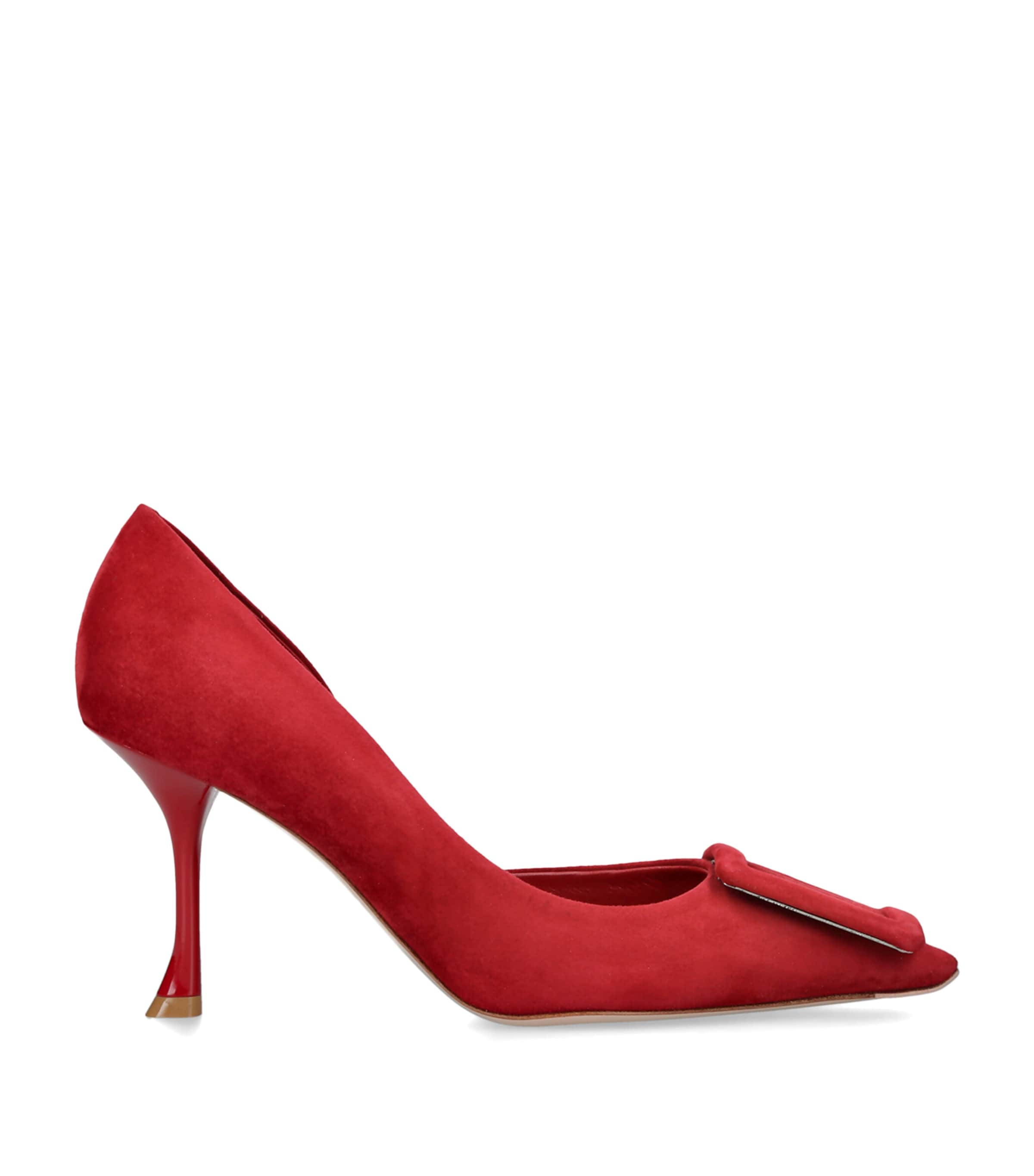 Roger Vivier Suede Viv In The City Pumps 85 Red