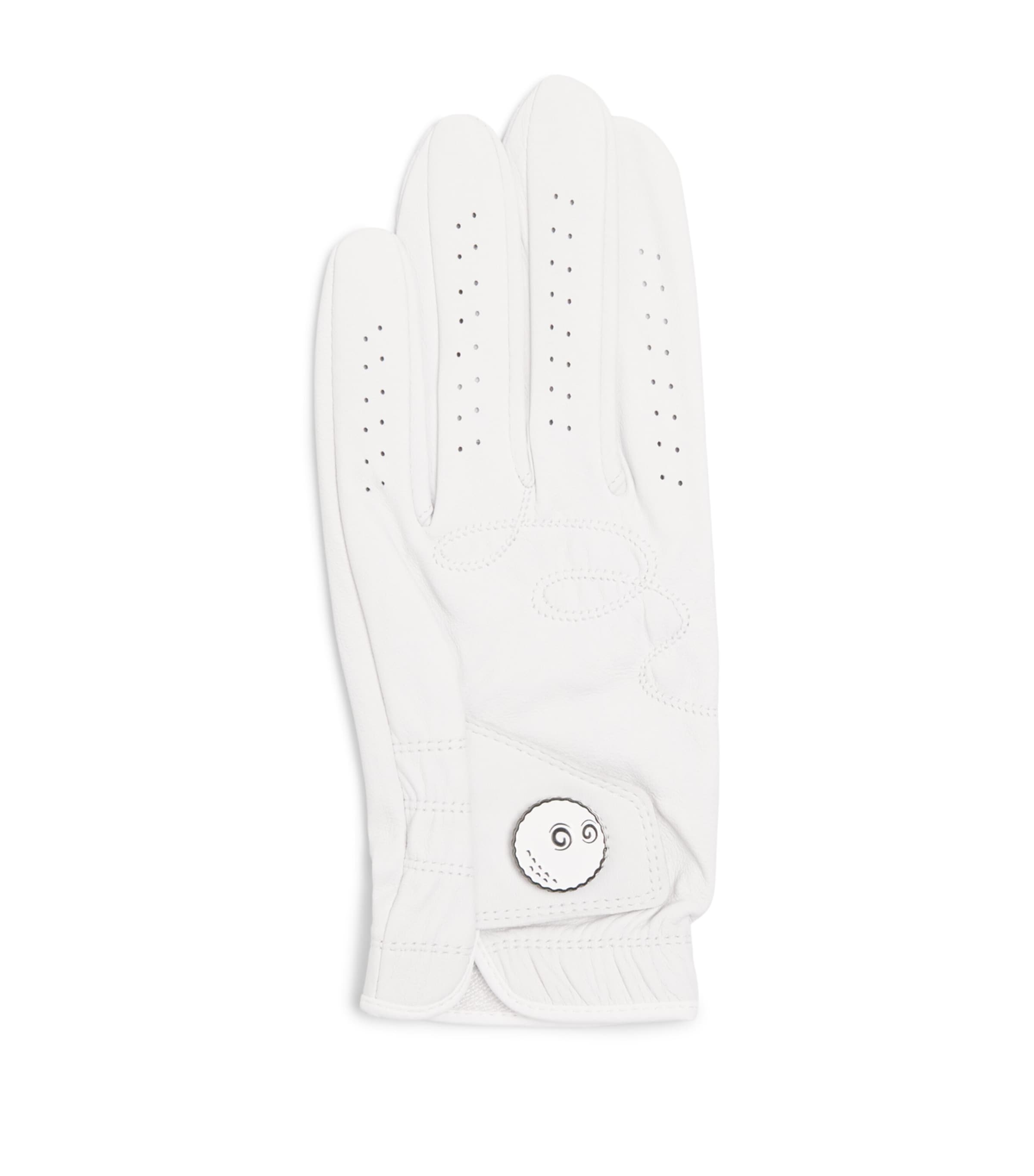 Malbon Golf Mens Cabretta Leather Buckets Golf Glove White