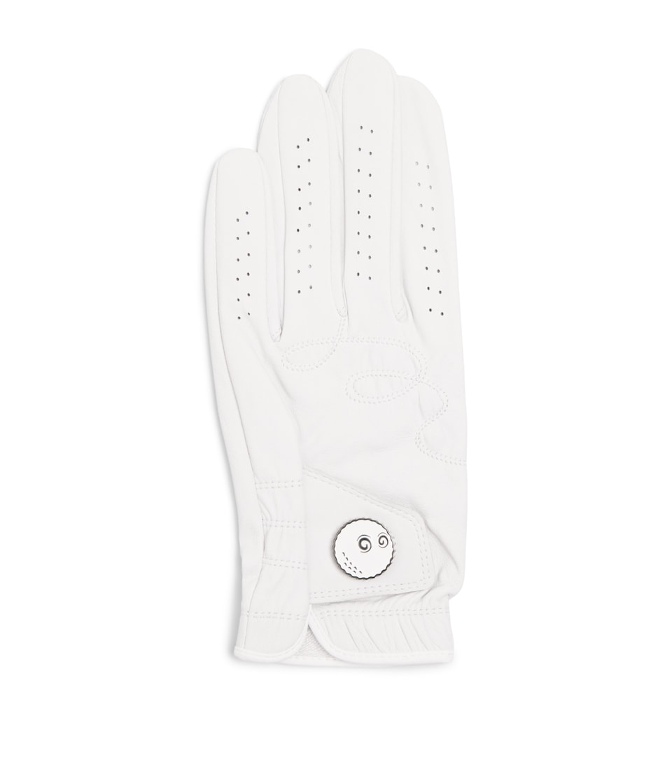 Malbon Golf Mens Cabretta Leather Buckets Golf Glove White