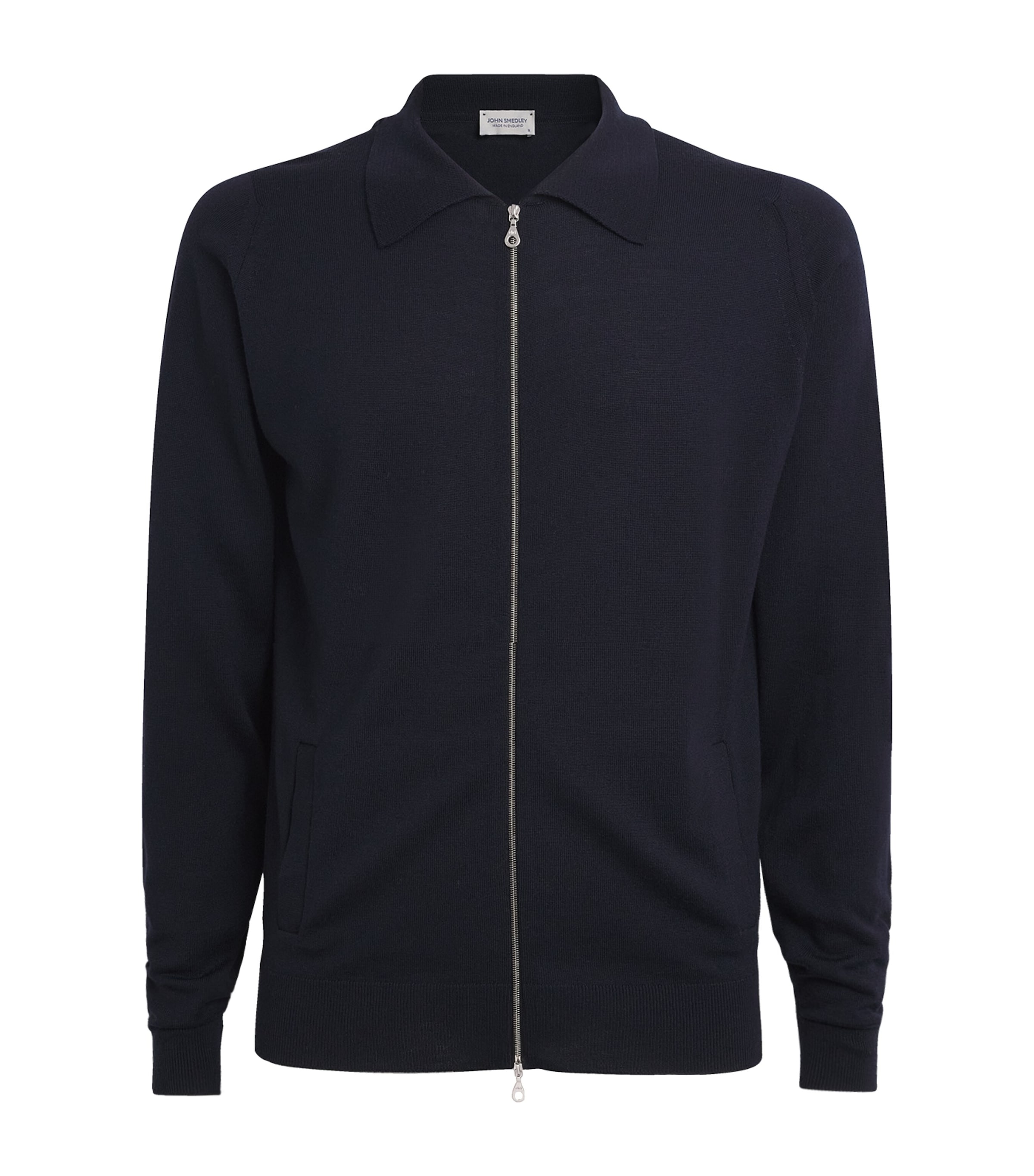 John Smedley Mens Merino Wool Hybrid Overshirt Midnight
