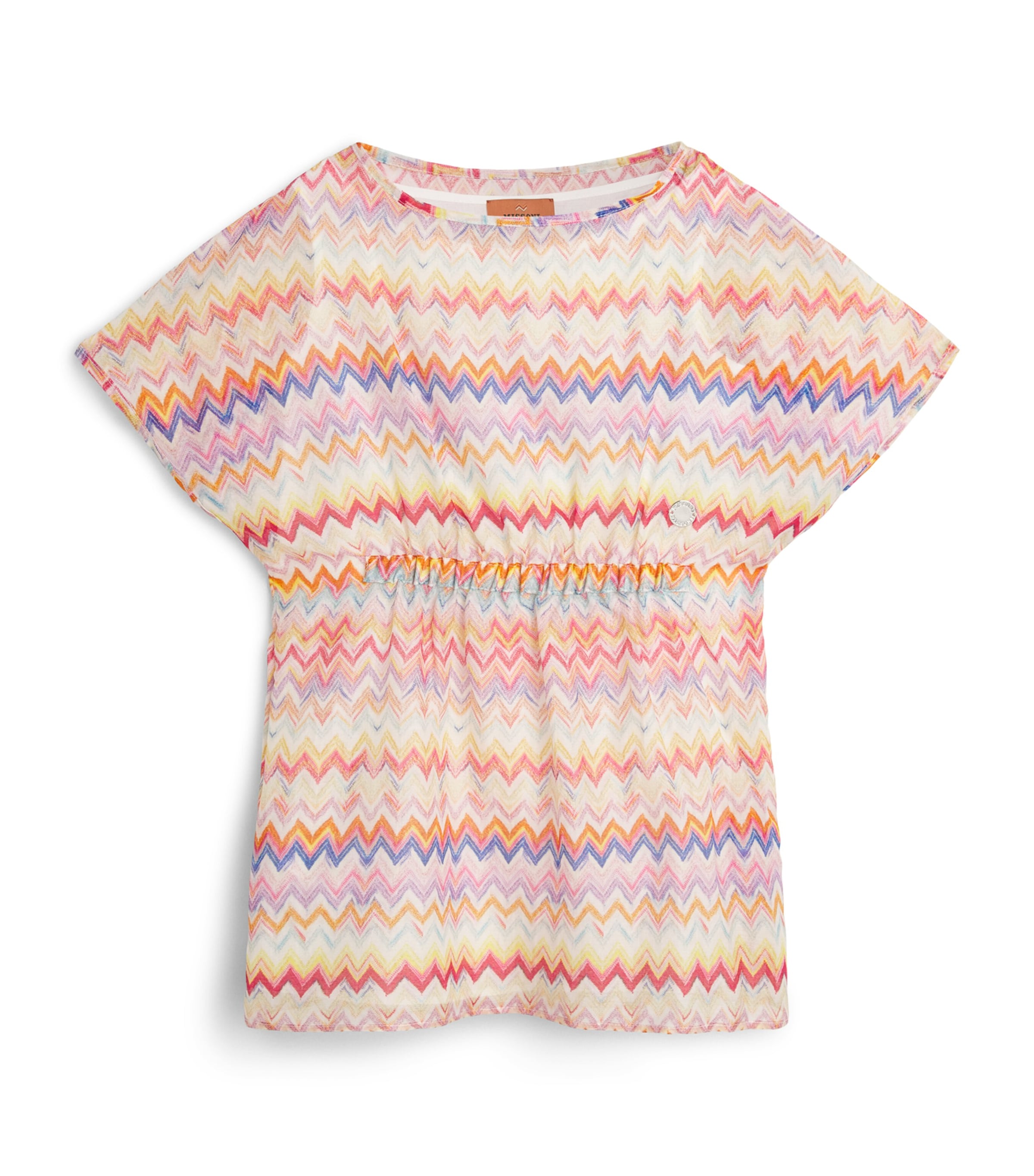 Cotton-Silk Zigzag Dress (6-14 Years)