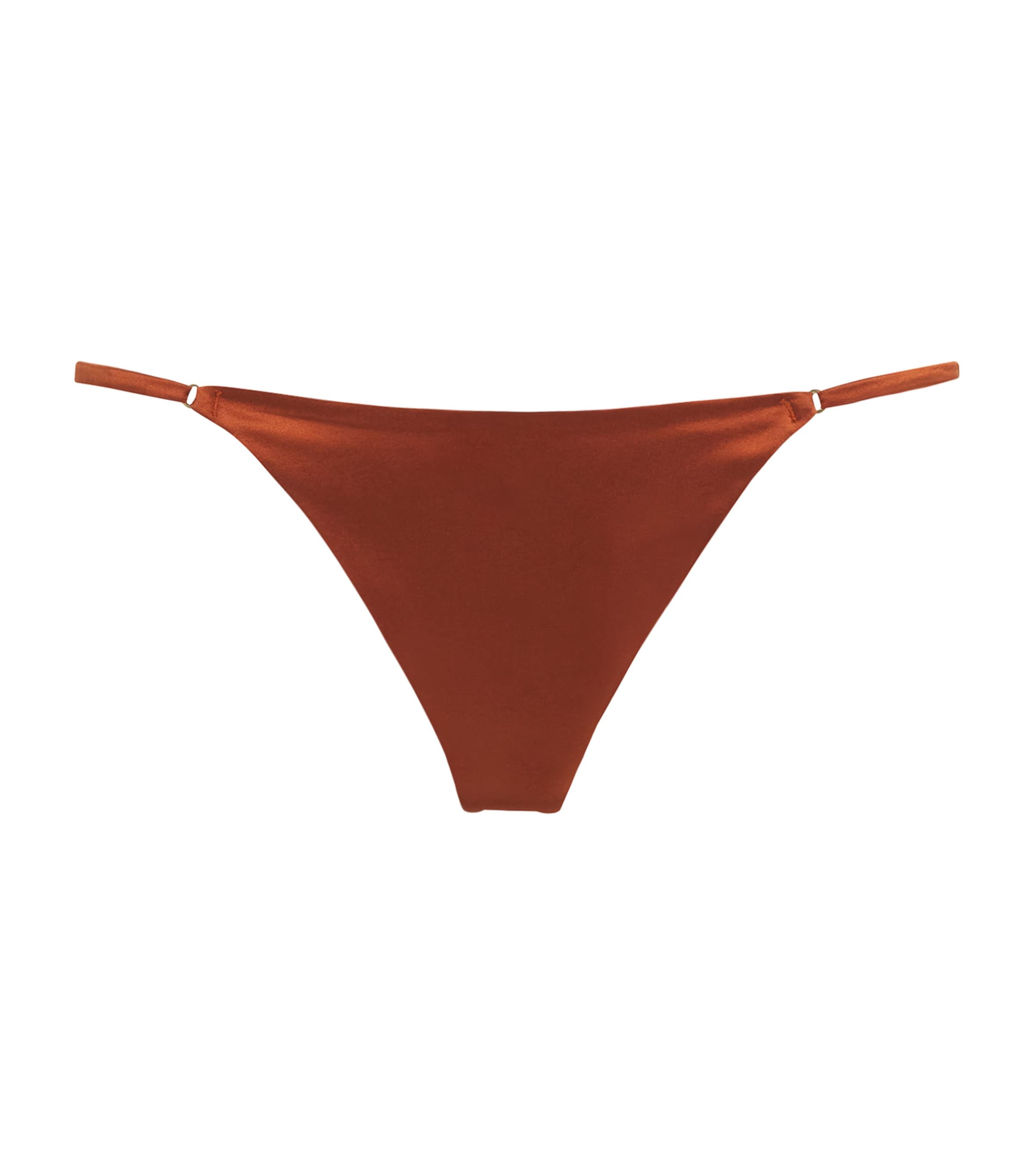 Kiki de Montparnasse Womens Silk-Blend Tous Les Jours Thong Amber