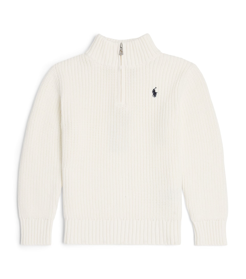 Ralph Lauren Kids Quarter-Zip Polo Pony Sweater (2-7 Years) Nevis