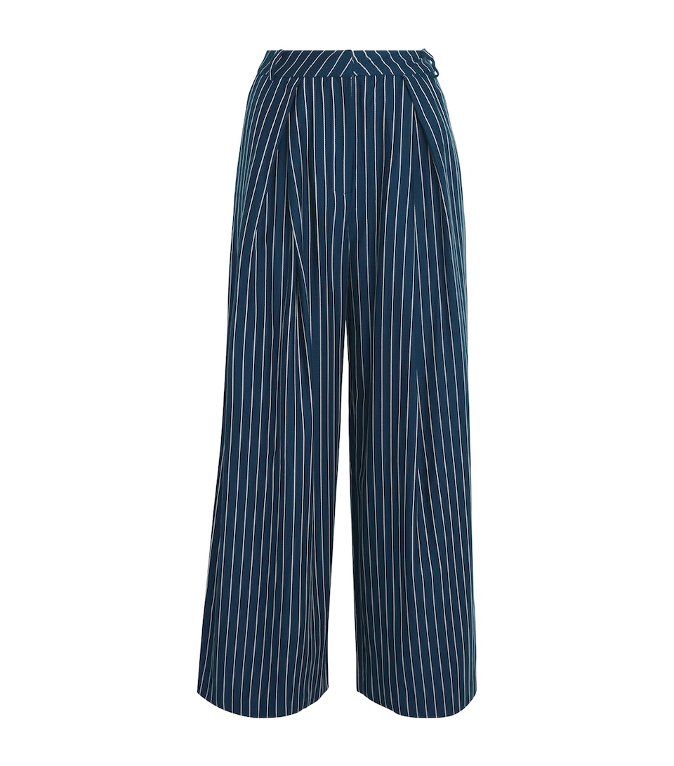 Cotton-Blend Pinstripe Laila Trousers