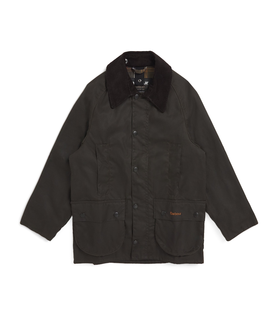 Barbour Kids Waxed Beaufort Jacket (6-15 Years) Olive