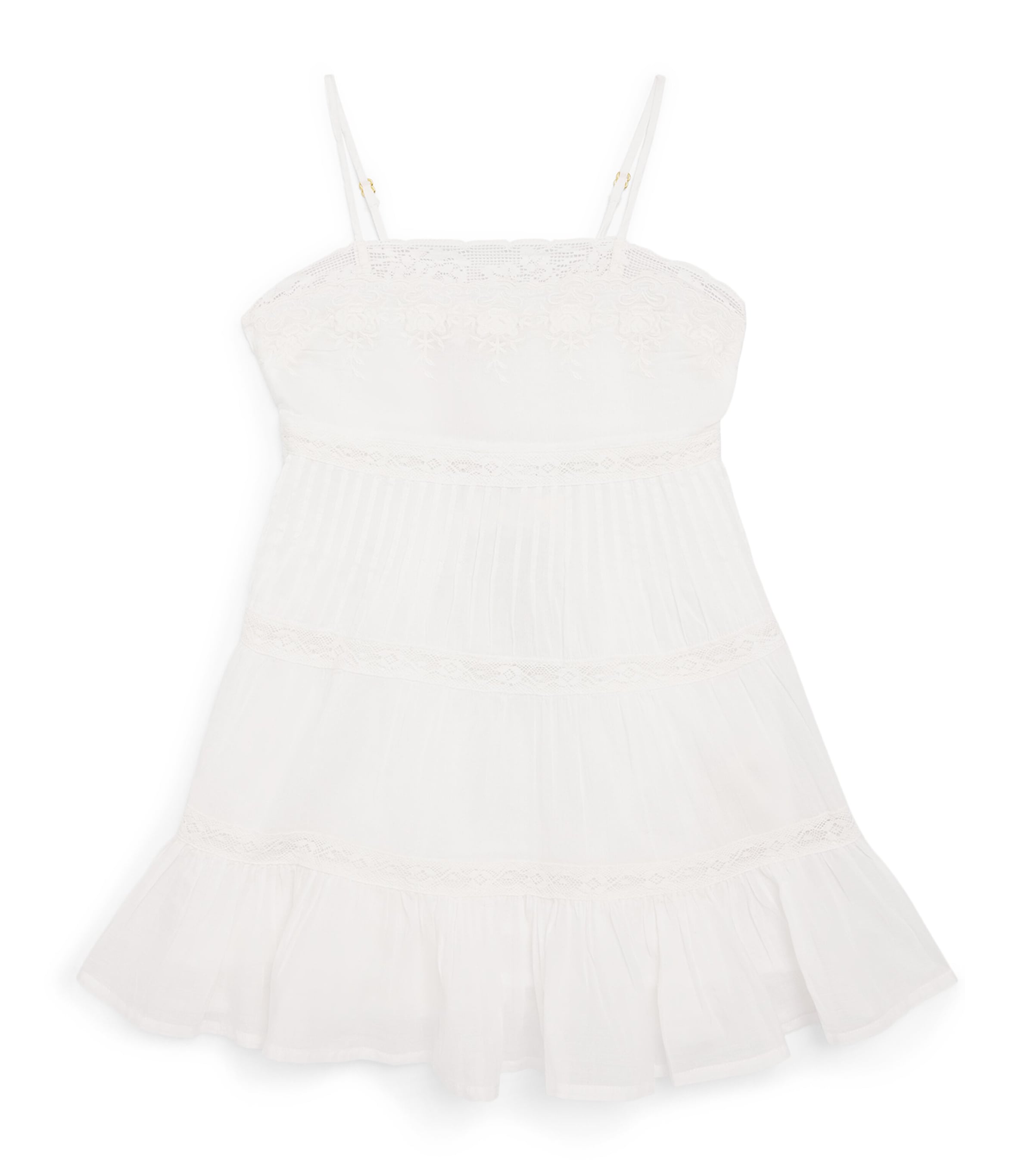 LoveShackFancy Cotton Lace-Trim Zuri Dress (7-14 Years) Whitewhite