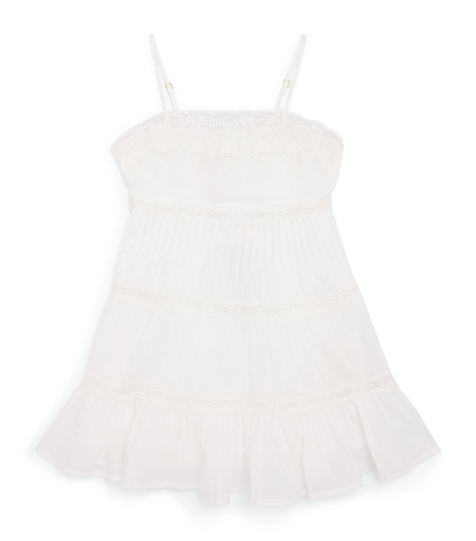 LoveShackFancy Cotton Lace-Trim Zuri Dress (7-14 Years) Whitewhite
