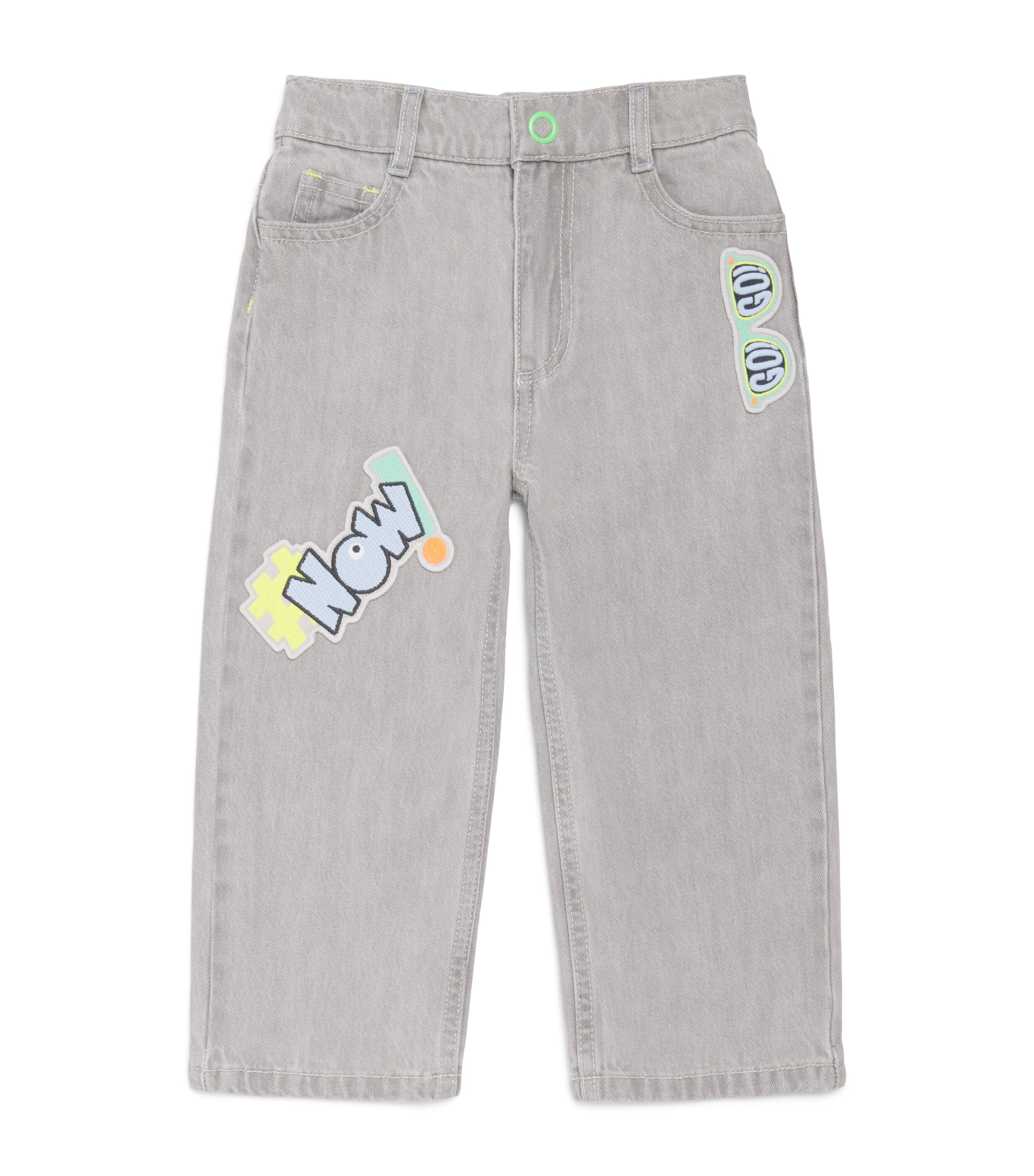 Billieblush Patch Straight Jeans (4 Years) Grey
