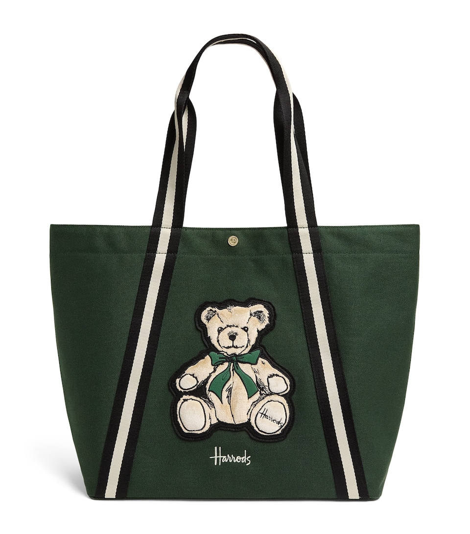 Harrods Medium Henry Bear Tote Bag Harrods Green