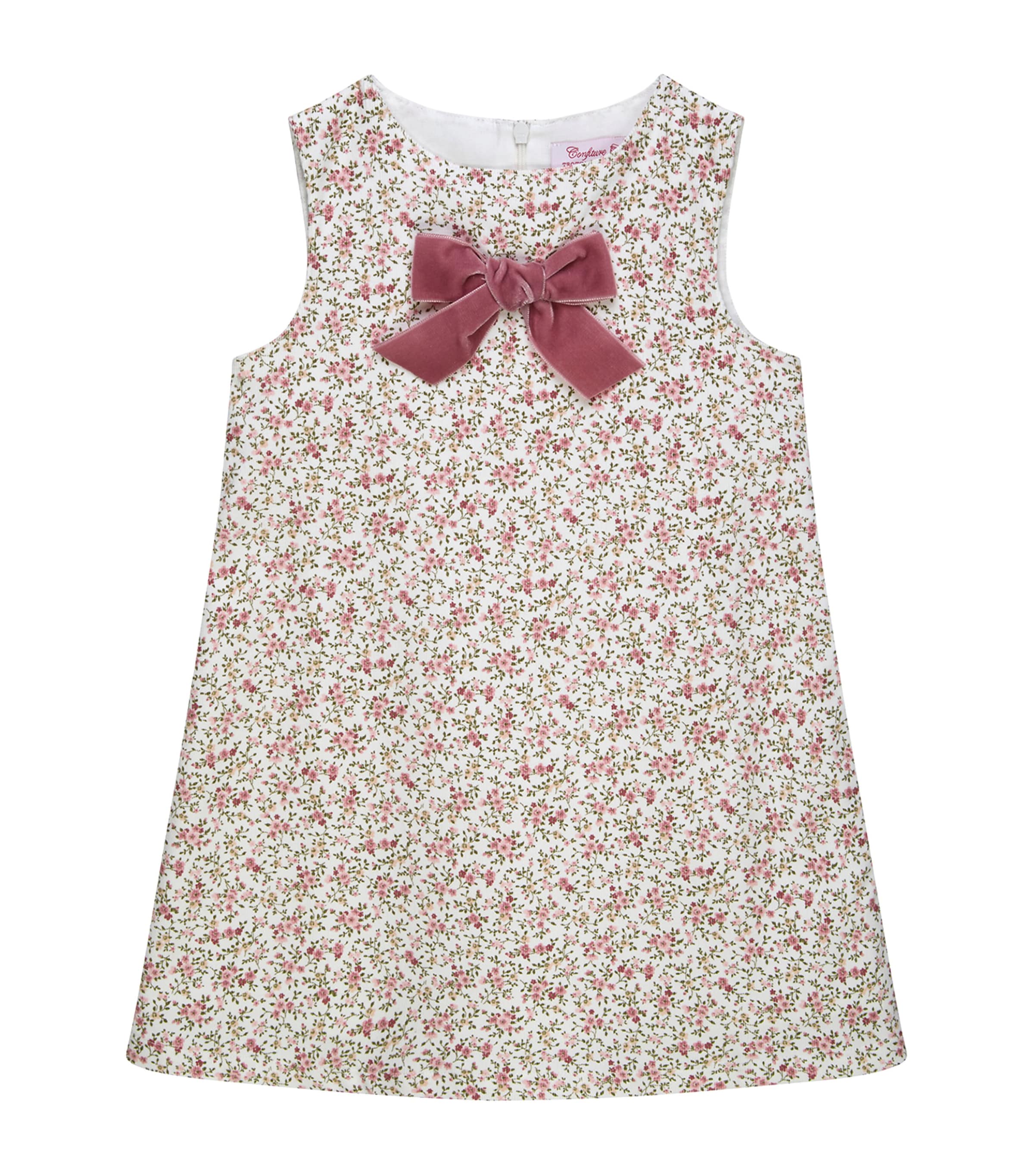 Trotters Cotton Floral Pinafore Dress (6-11 Years) Pink