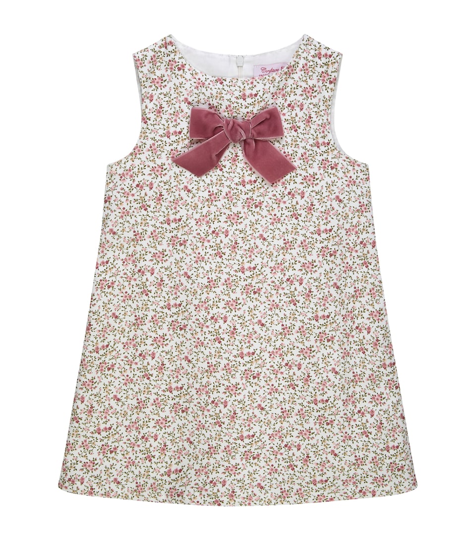 Trotters Cotton Floral Pinafore Dress (6-11 Years) Pink