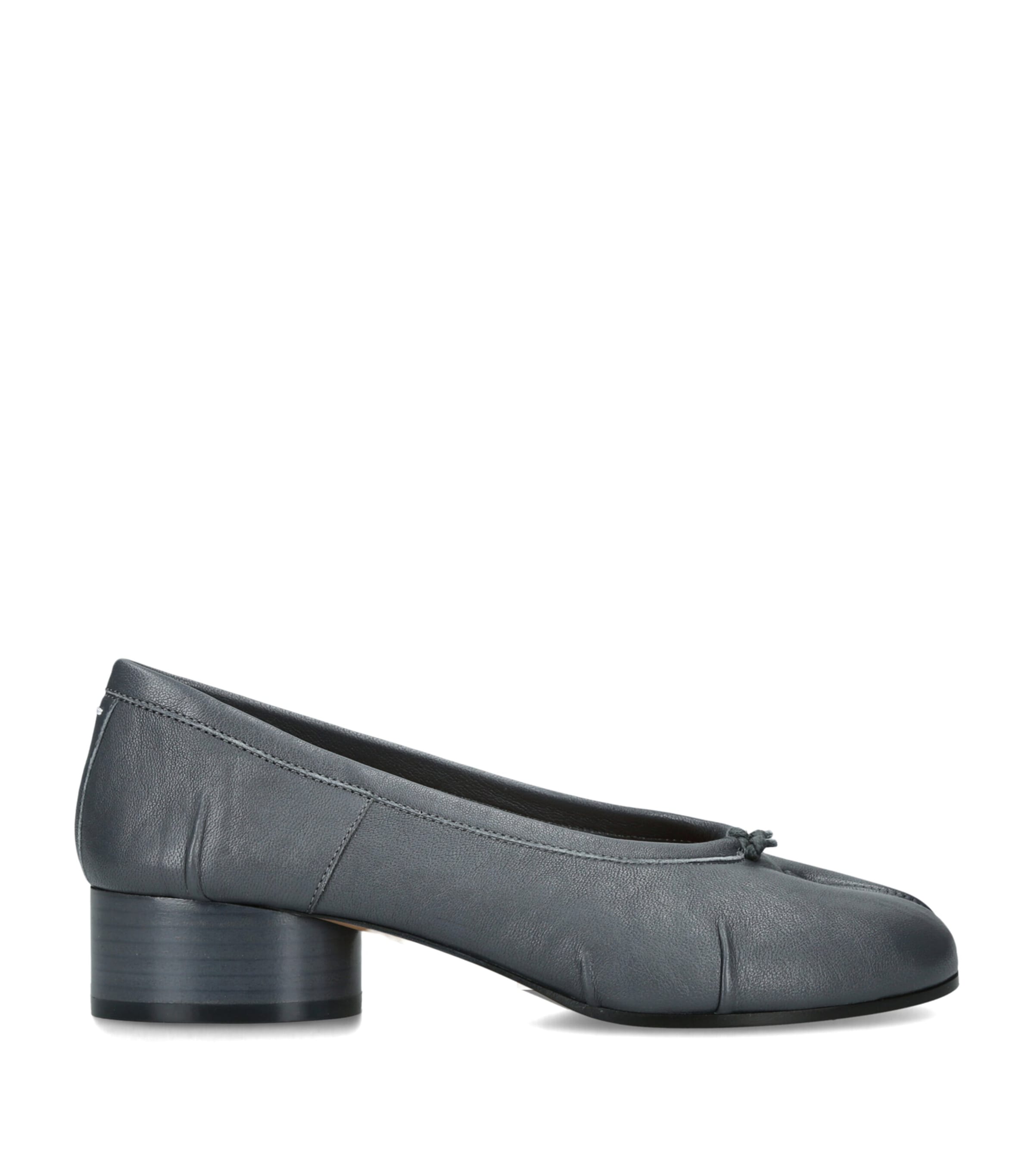 Maison Margiela Leather Tabi Ballerina Pumps 30 Grey Mid