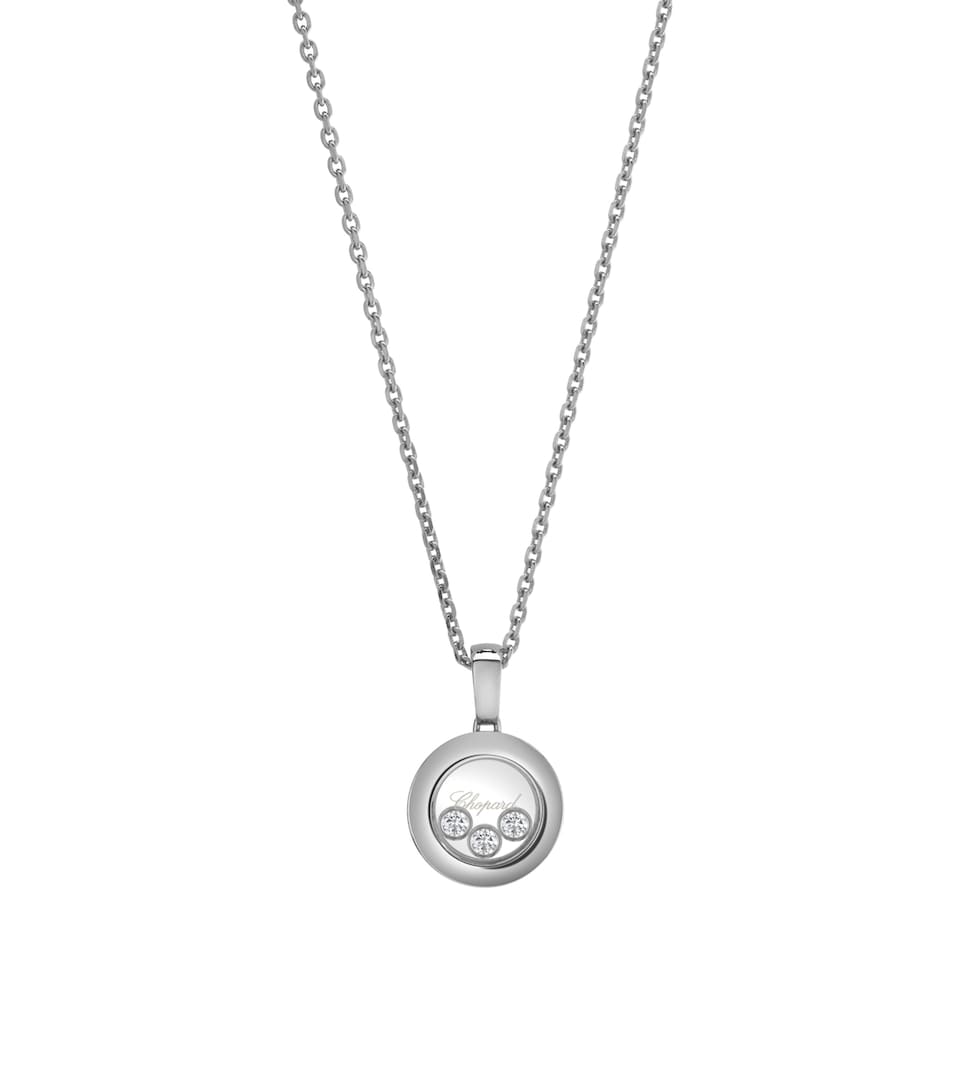 White Gold and Diamond Happy Diamonds Icons Pendant Necklace