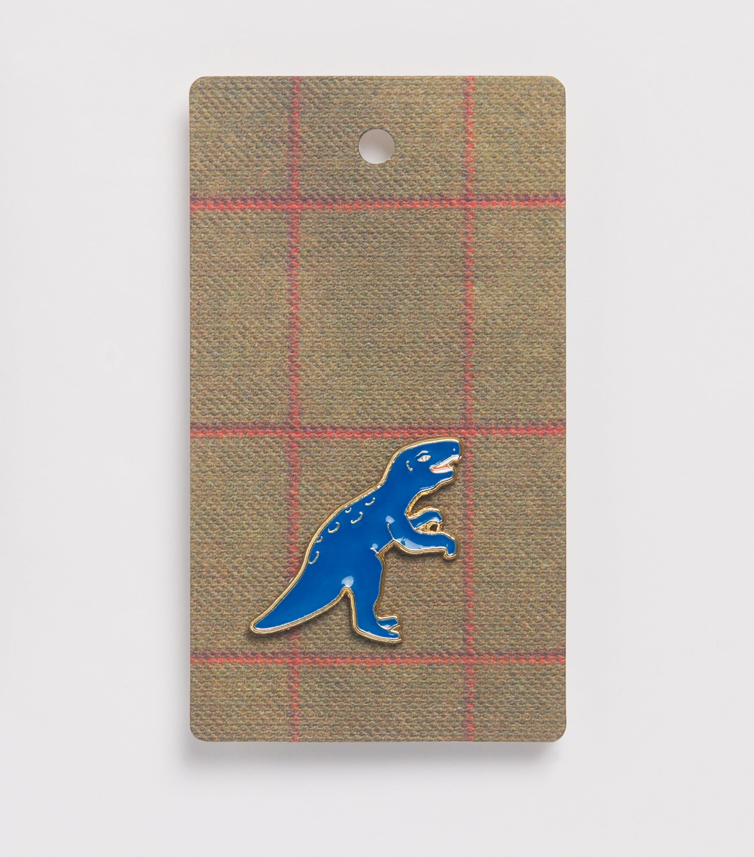 Barbour x Paul Smith Dinosaur Pin Badge Blue Dinosaur