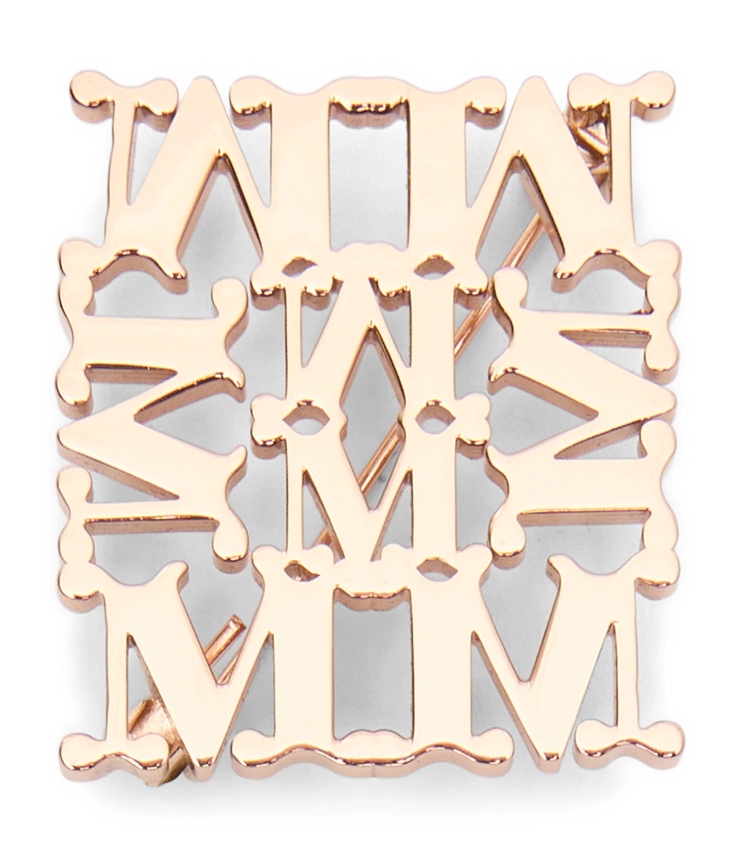 Max Mara Monogram Brooch Bronze