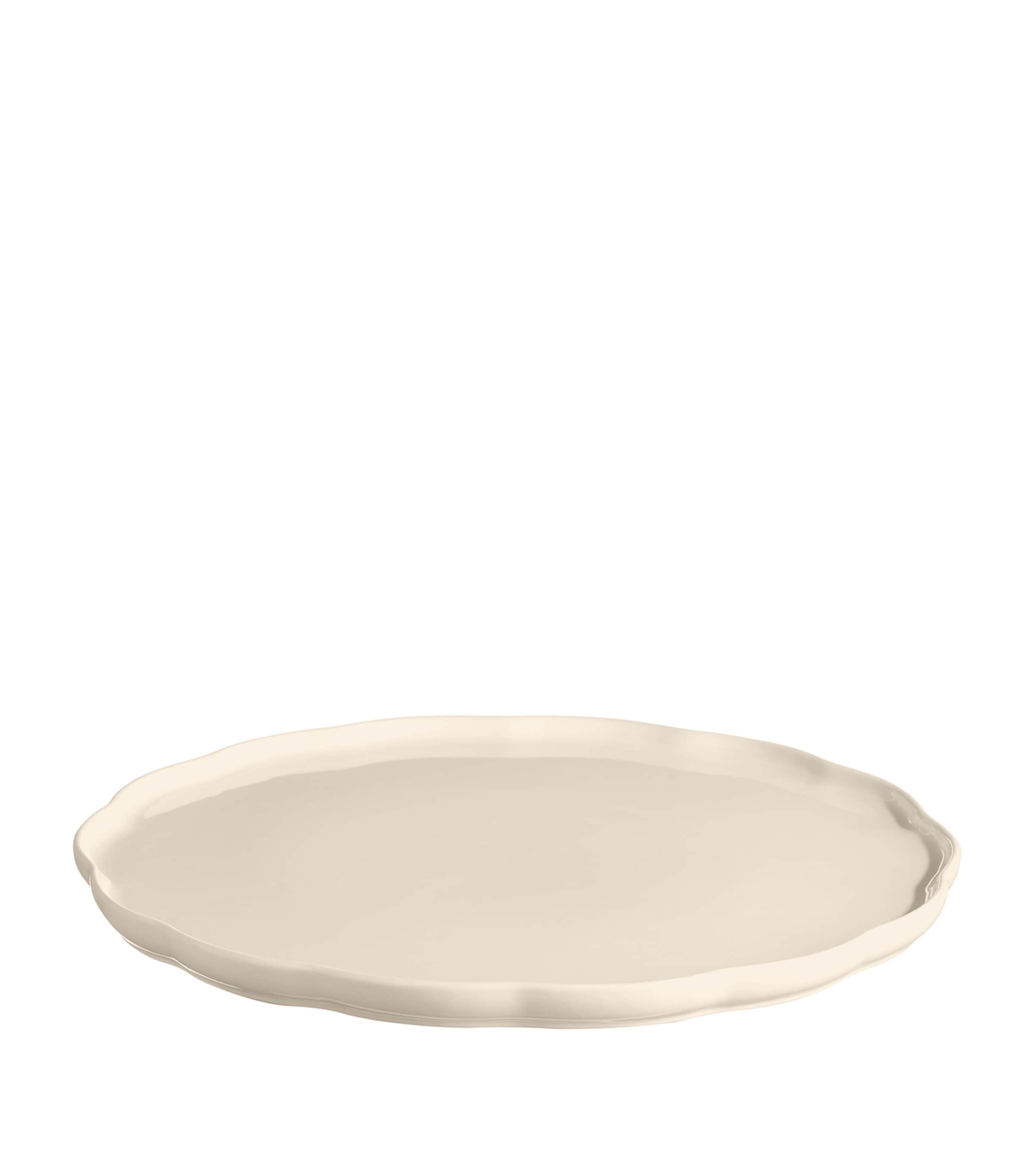 Emile Henry Ceramic Madeline Serving Plate (31.5cm) Cream