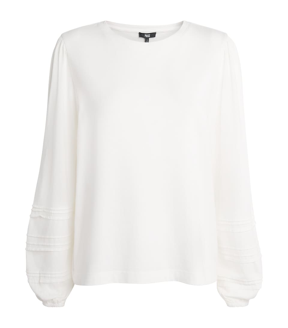 Cotton-Blend Cyrano Blouse