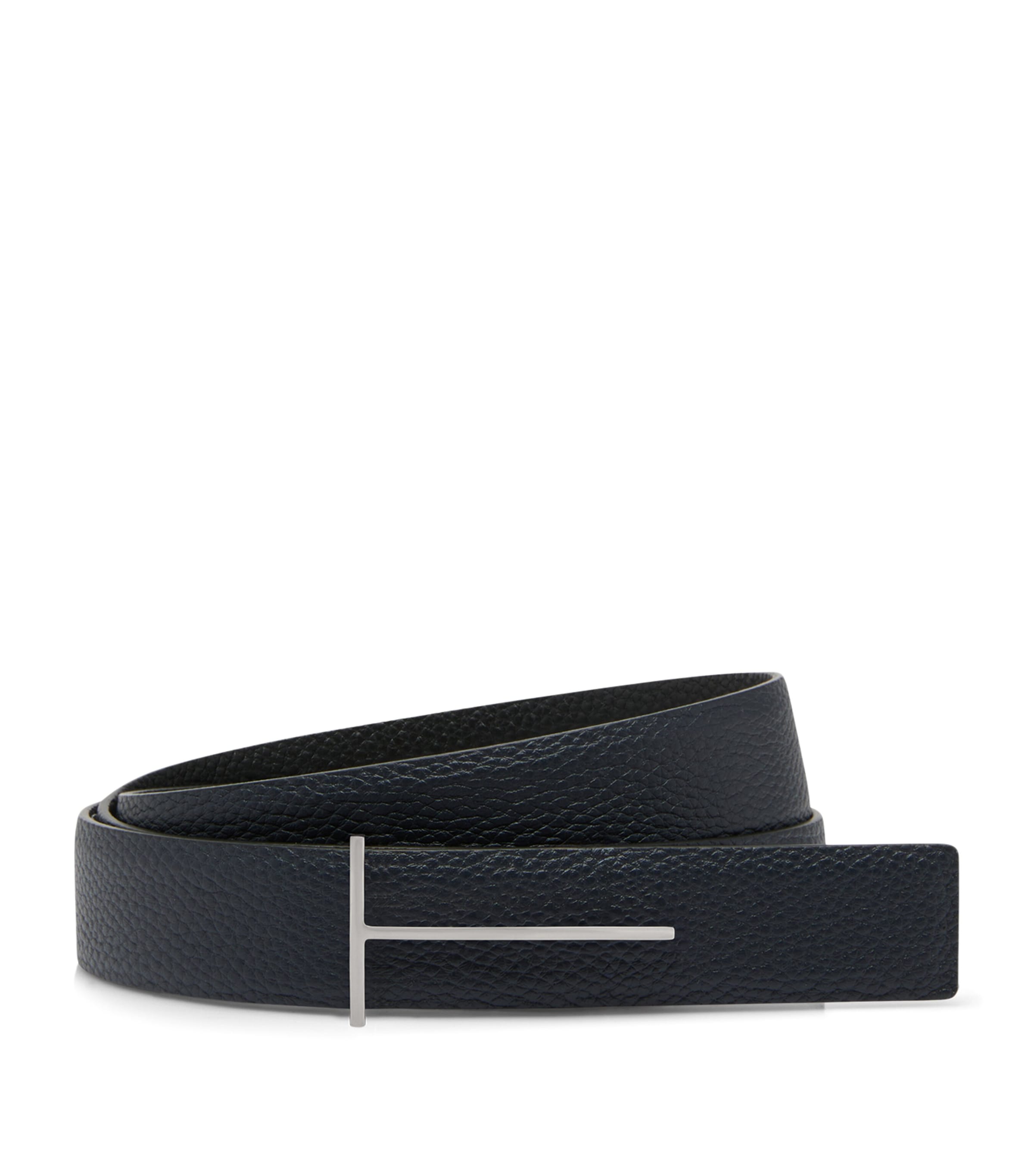 Calf Leather Slim T Belt