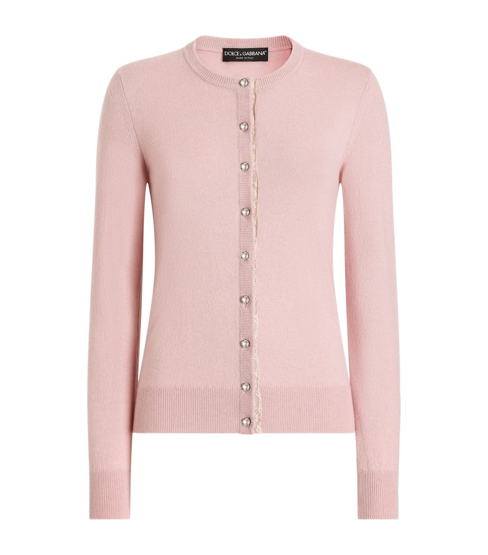 Dolce&Gabbana Womens Cashmere Jewel-Buttoned Cardigan Anti
