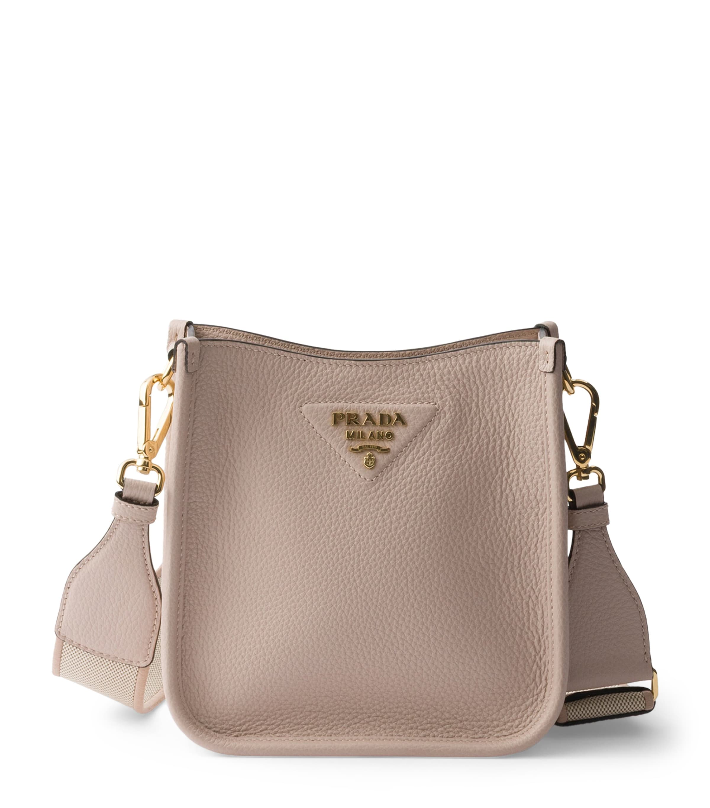 Prada Mini Leather Shoulder Bag Powder