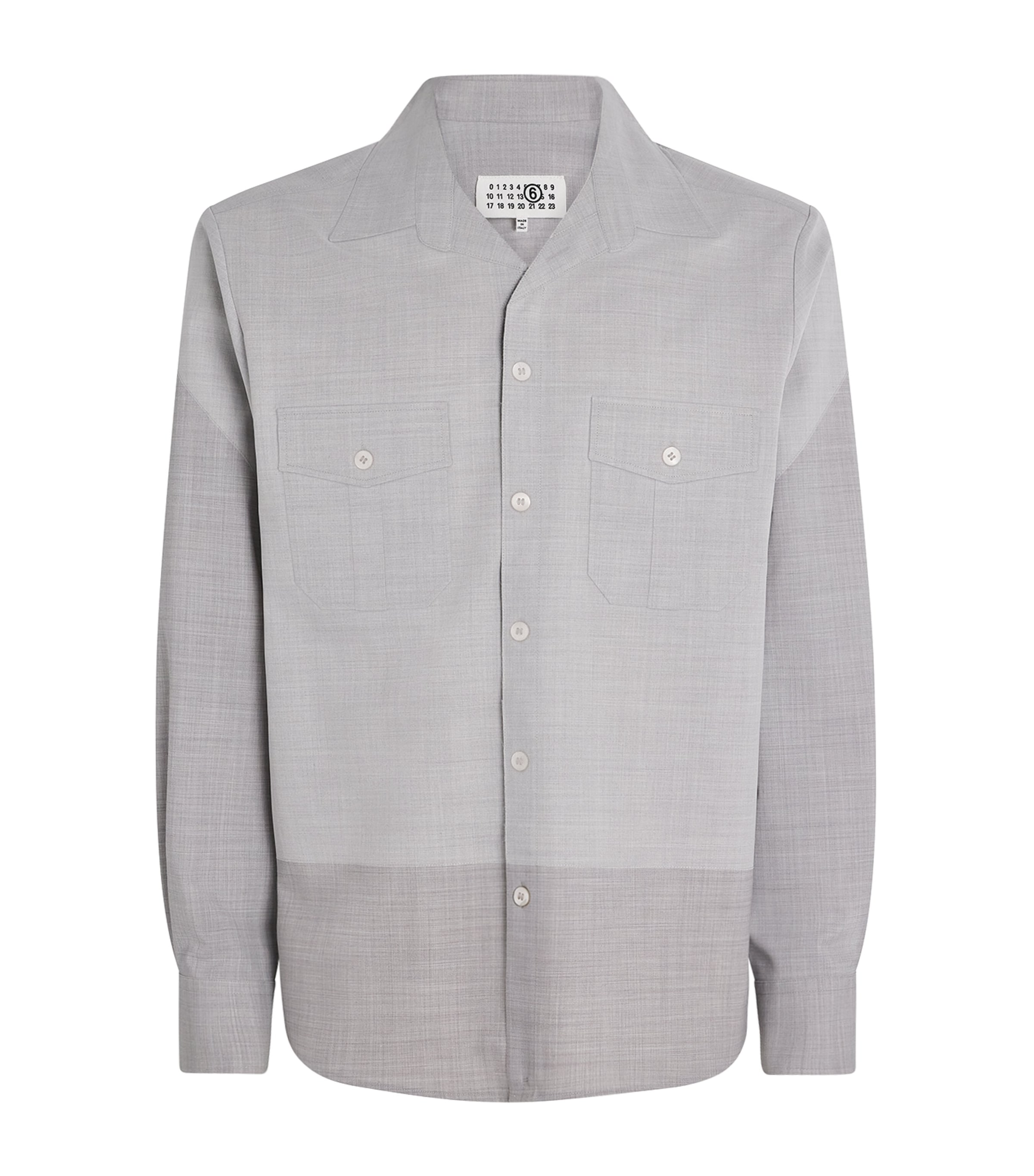 MM6 Maison Margiela Mens Two-Tone Shirt Light Grey