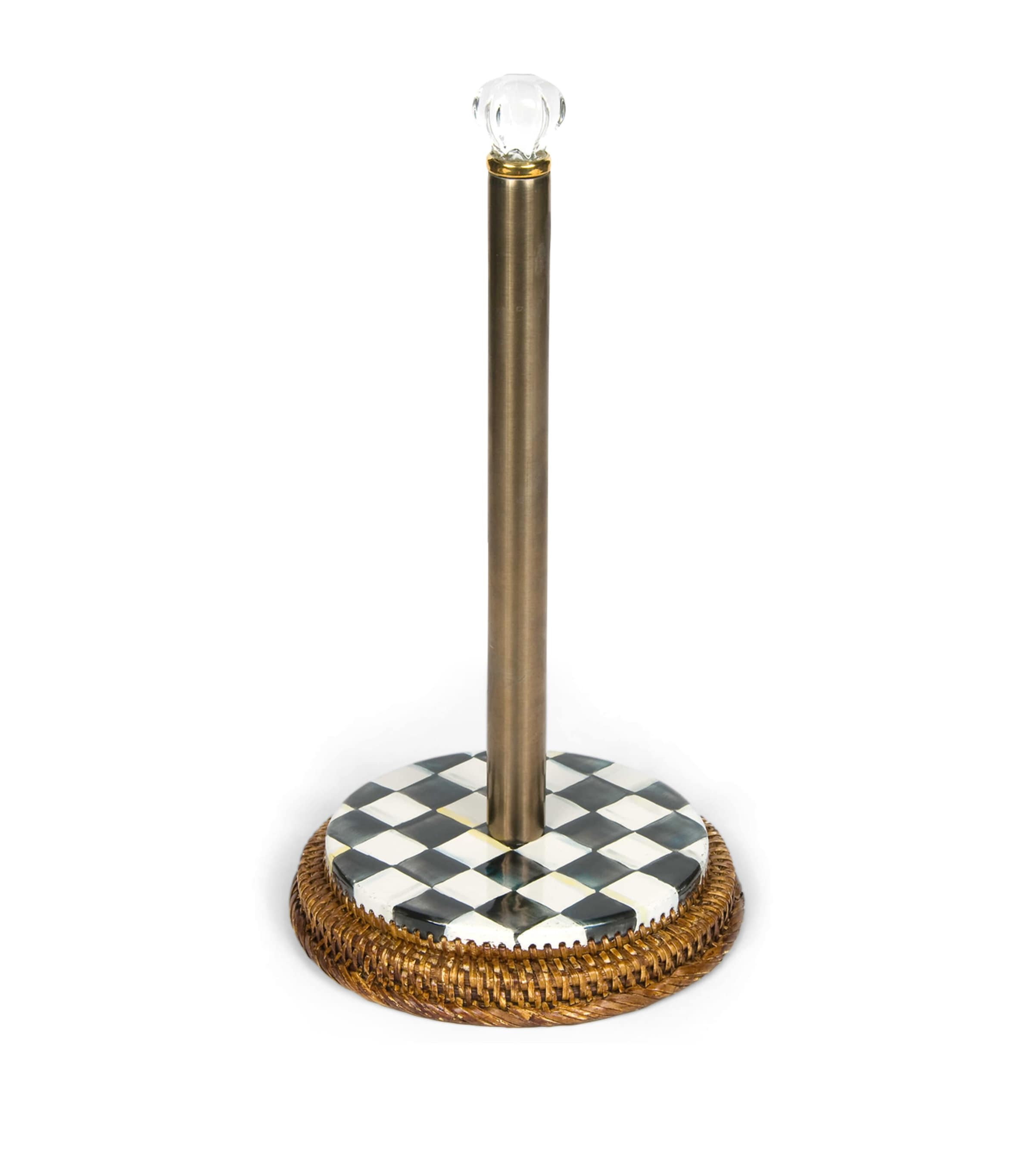 MacKenzie-Childs Courtly Check Paper Towel Holder Black