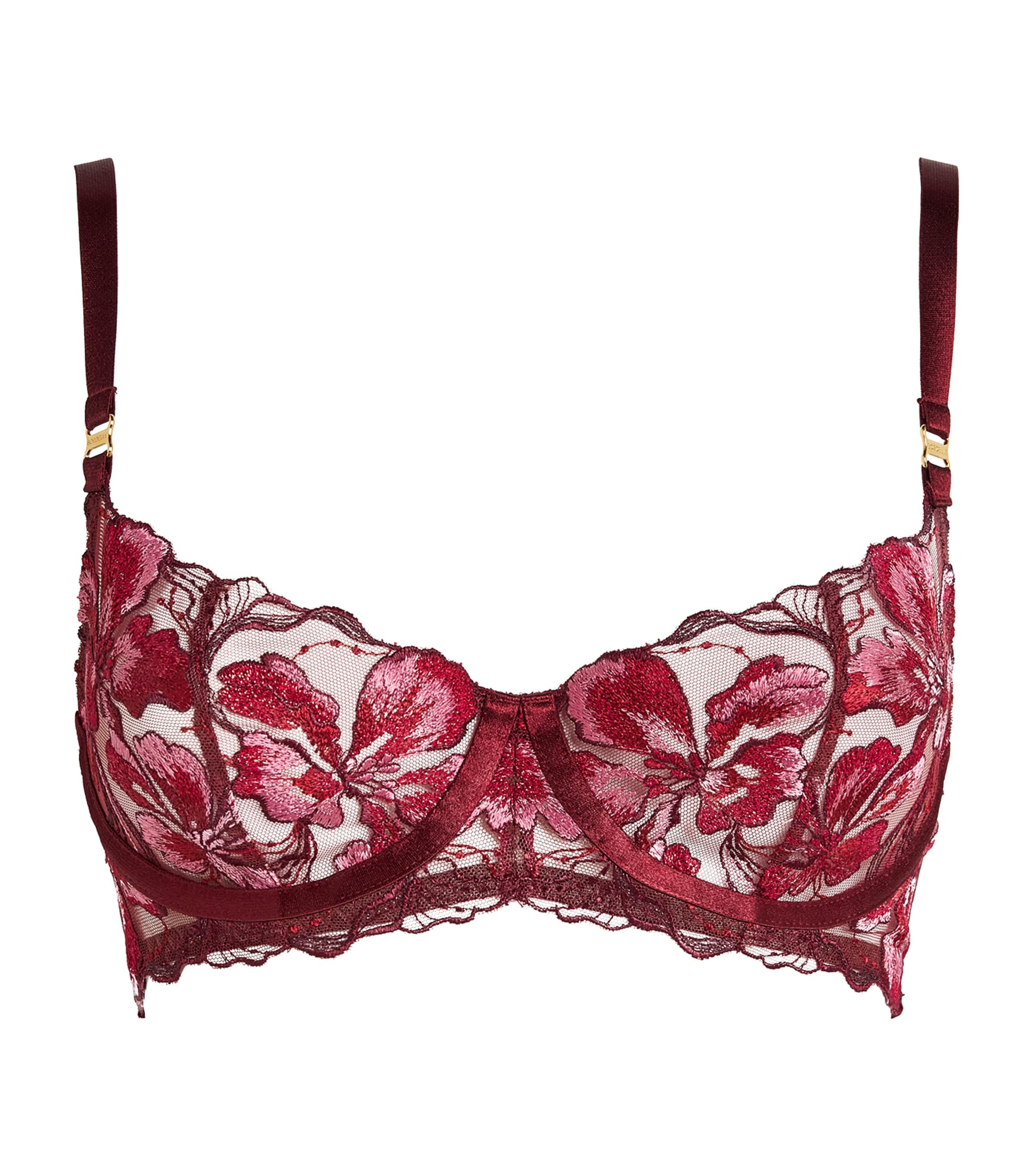 Bordelle Womens Ren Balconette Bra Morello