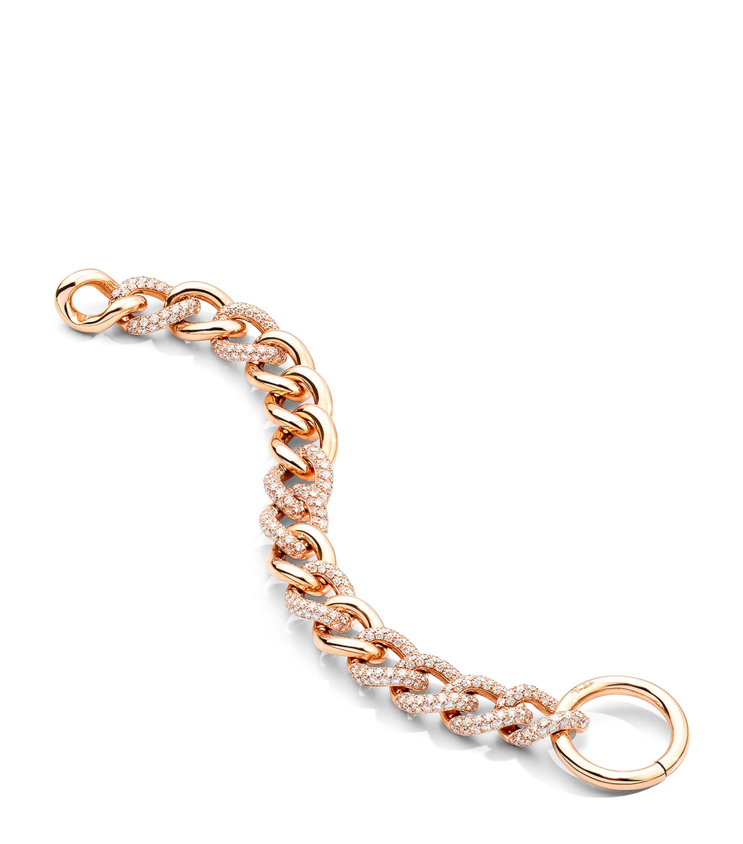Rose Gold and Diamond Catene Chain Bracelet