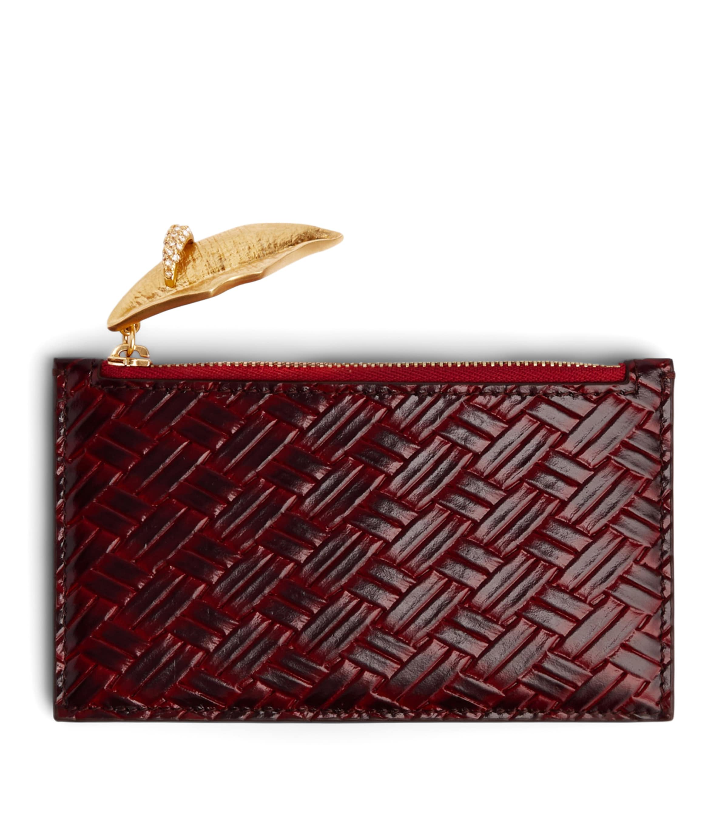 Leather Mouth Zipped Cardholder