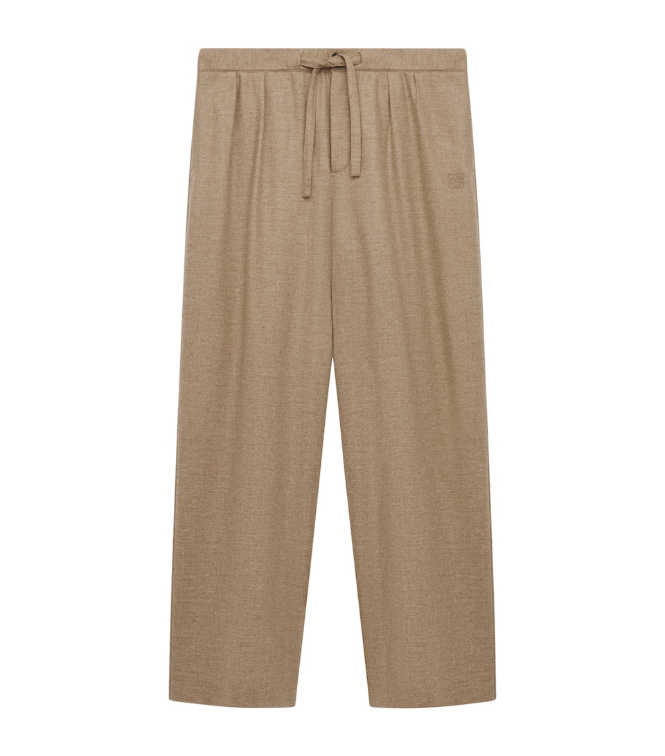 Wool-Cashmere-Blend Pleated Trousers