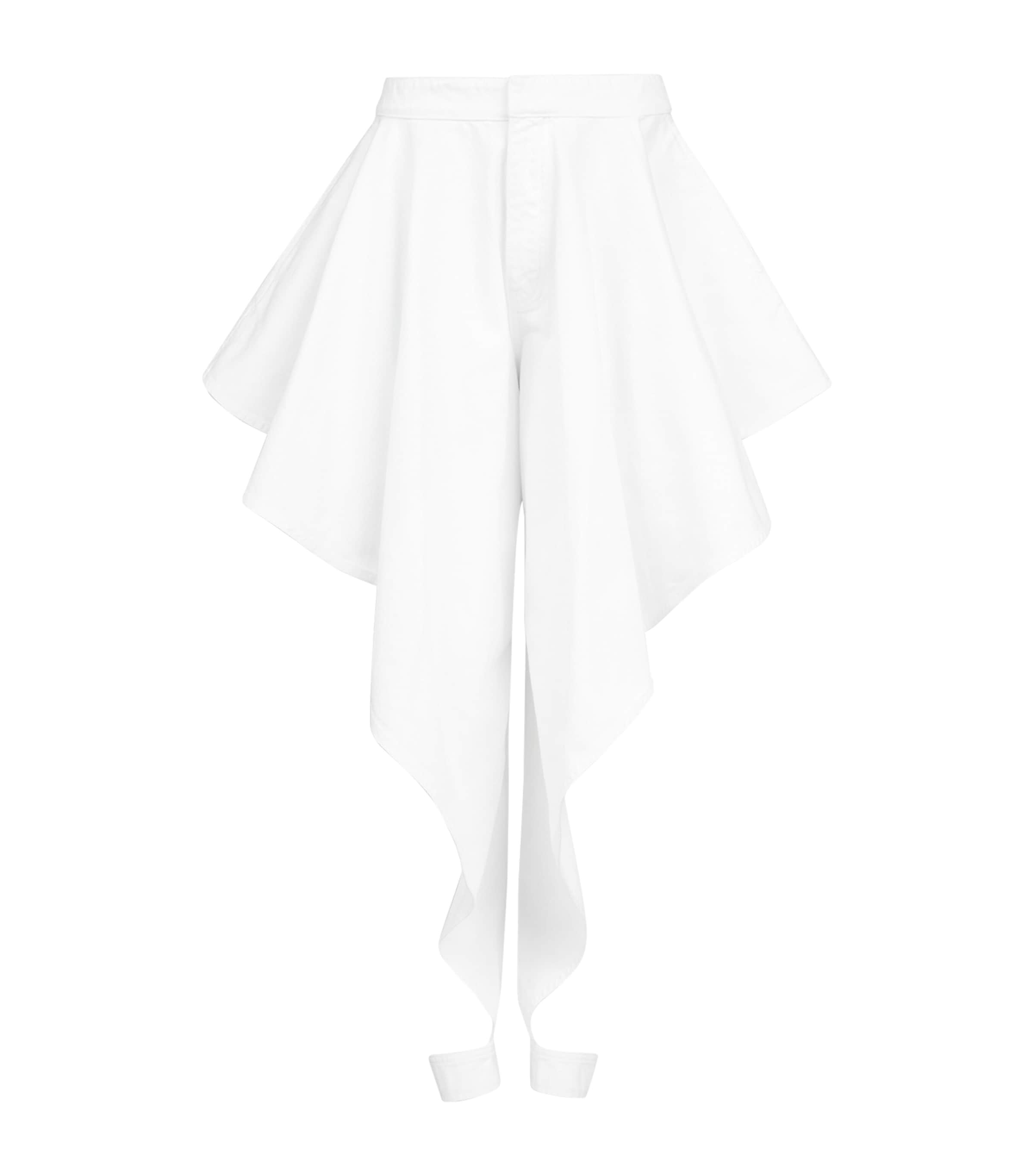Alaïa Womens Denim Open-Leg Jeans Blanc