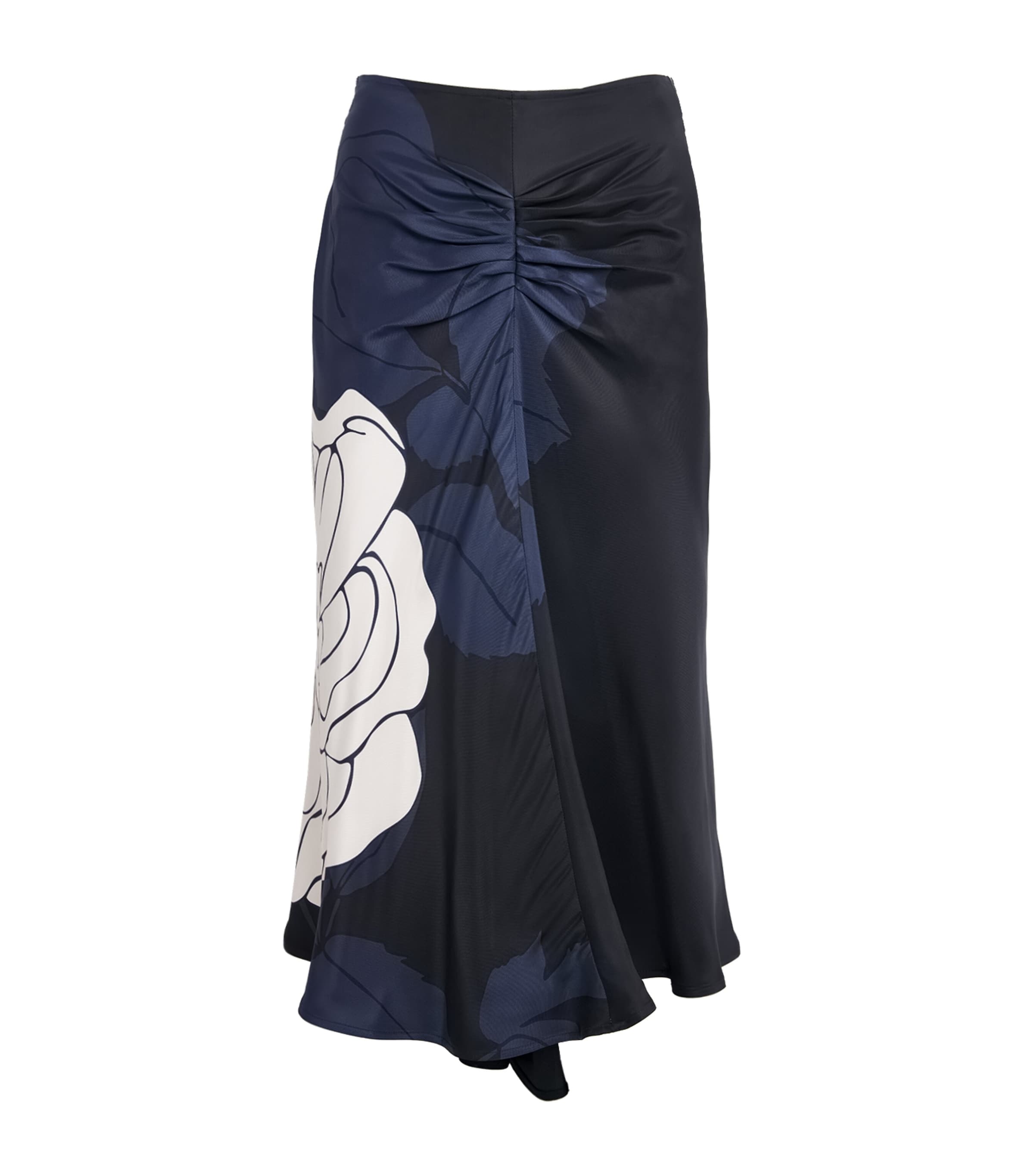 Twill Printed Midi Skirt