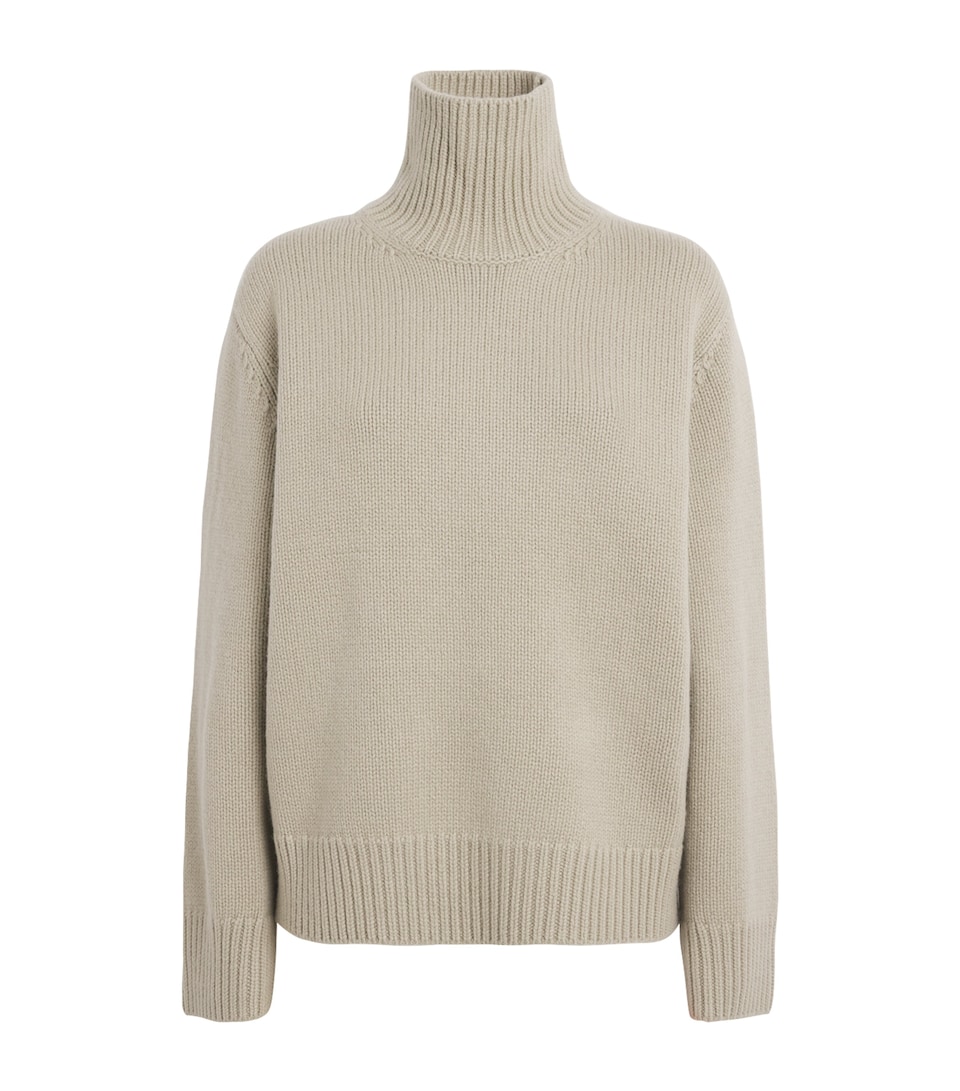 Toteme Womens Wool Rollneck Sweater Sage