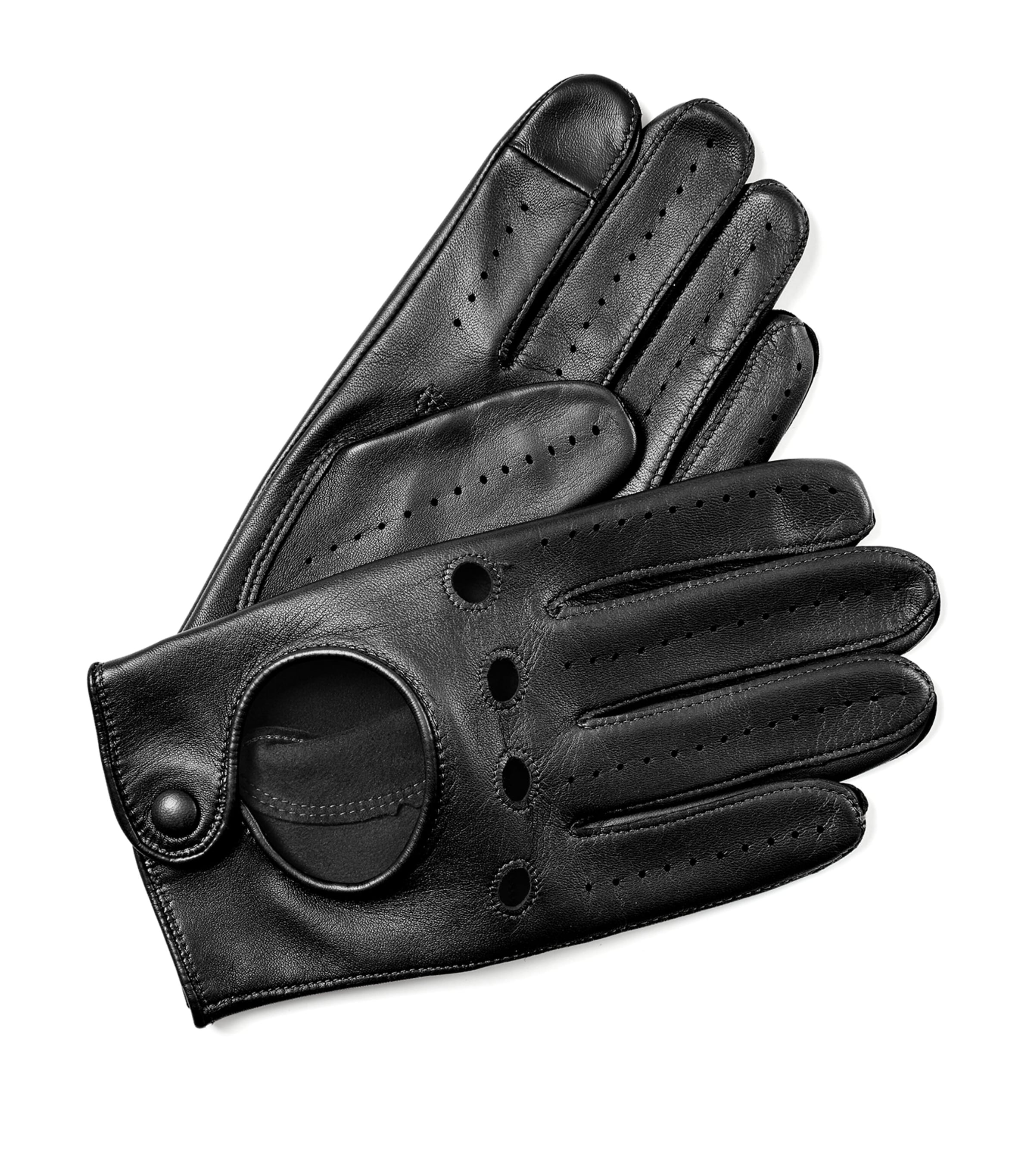 Aspinal Of London Men's Nappa Leather Driving Gloves (Large) Black