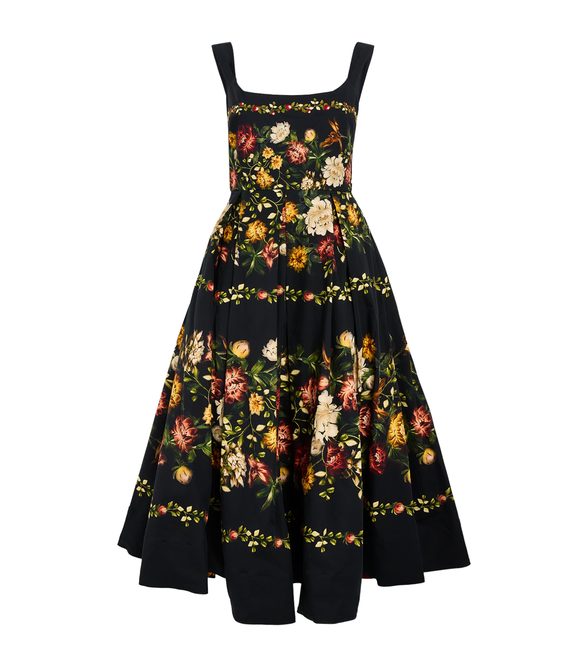 Cotton Floral Midi Dress