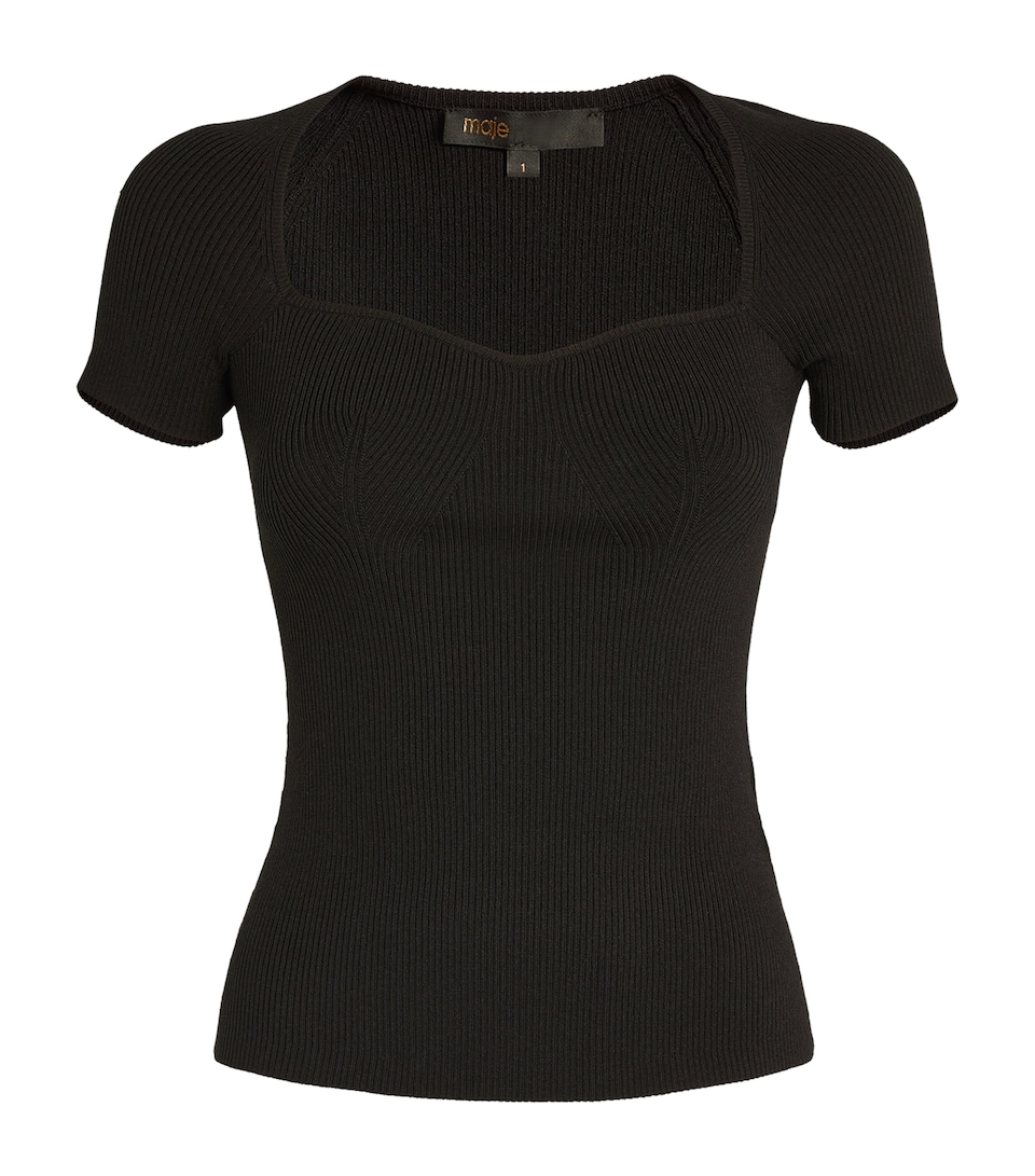Short-Sleeve Ribbed Top