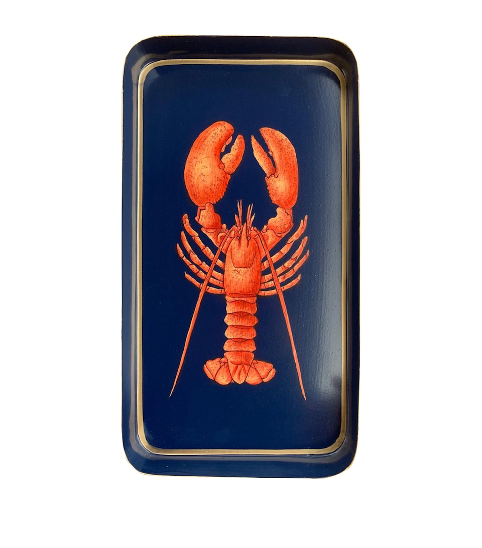 Les-Ottomans Iron Fauna Tray (32cm x 17cm) Navy