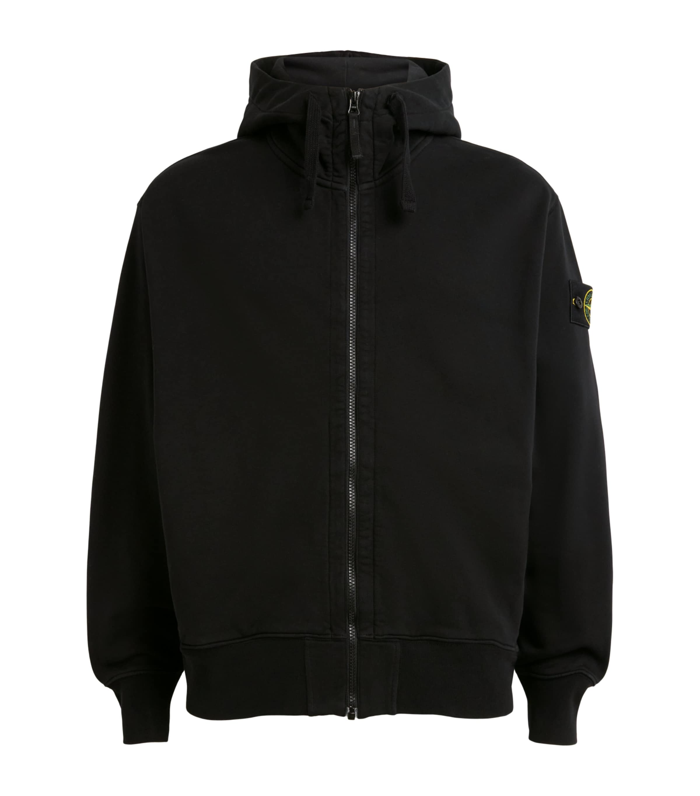 Stone Island Mens Cotton Compass Patch Hoodie