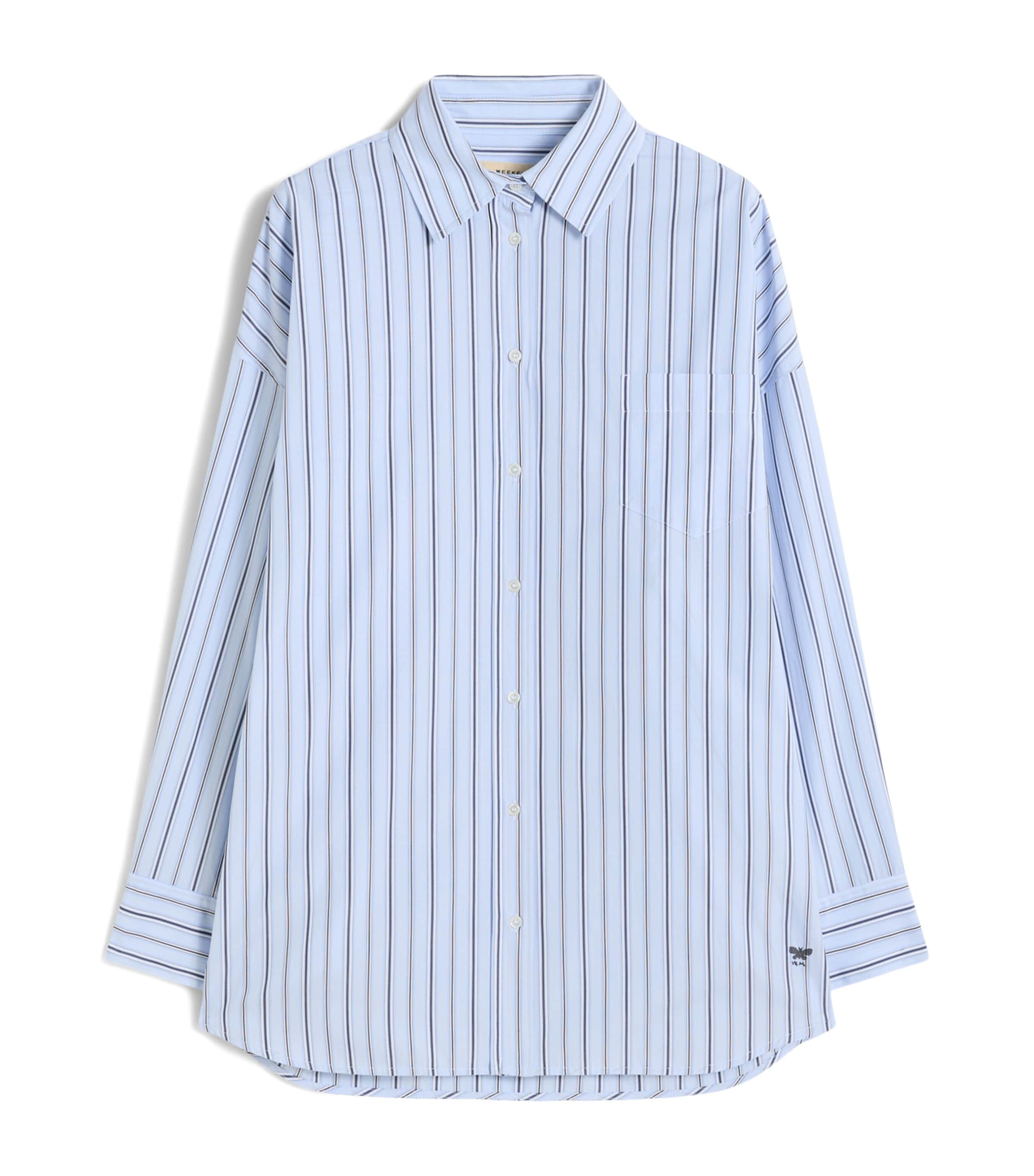 Cotton Striped Oversized Shirt