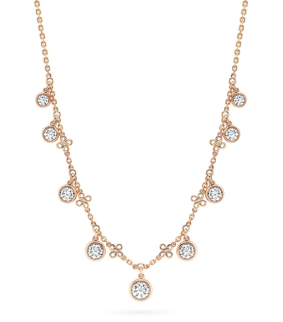 Medium Rose Gold and Diamond Beach Necklace