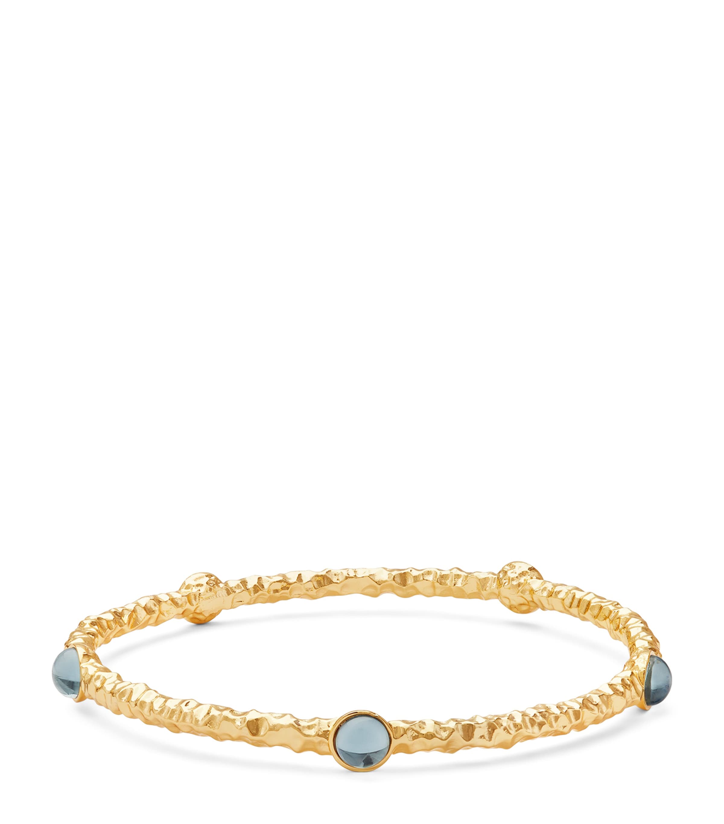 Halcyon Days Gold-Plated Cabochon Bangle Blue