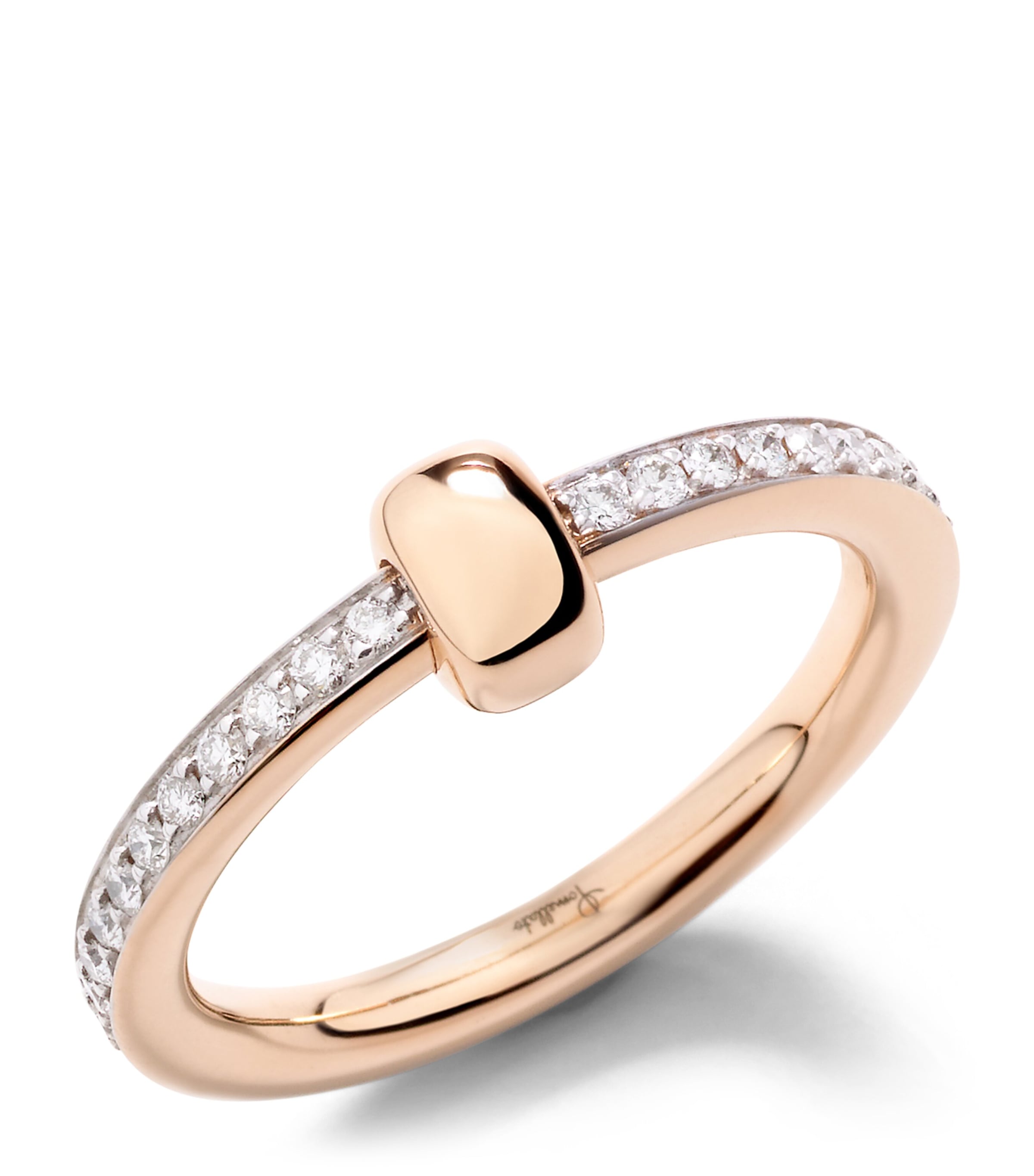 Pomellato Rose Gold and Diamond Pomellato Together Ring