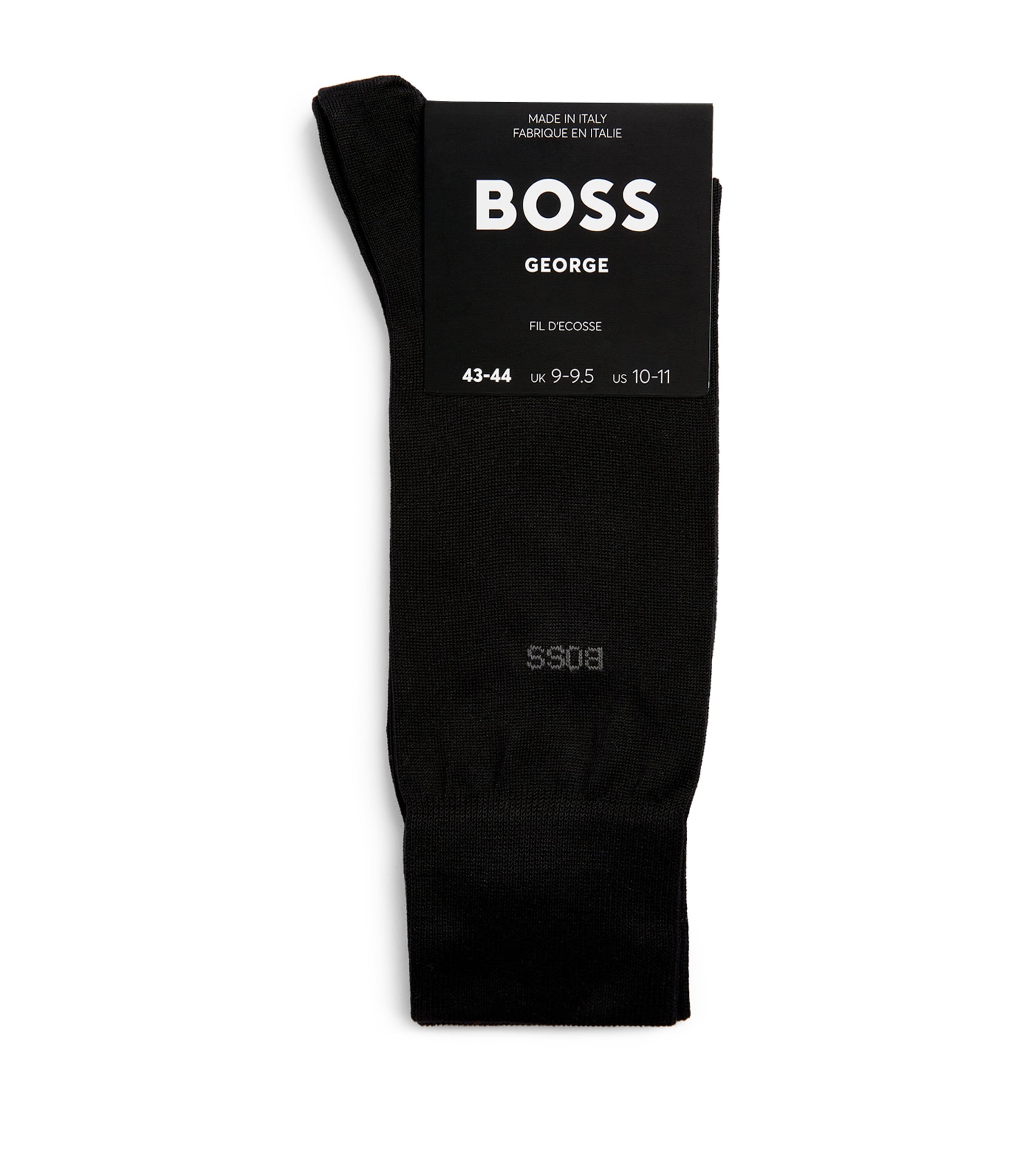 BOSS Mens George Flat Knit Socks Blk