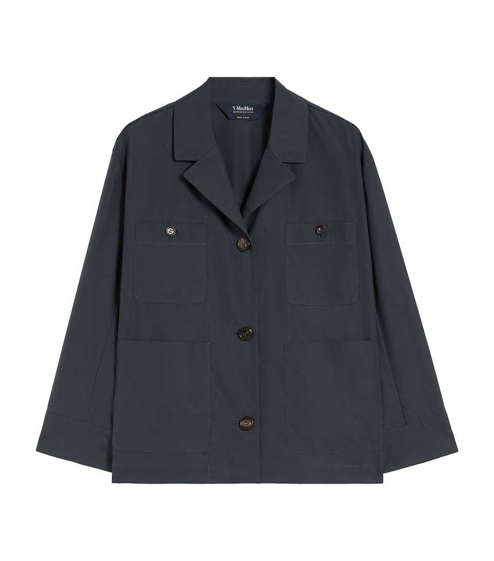 Cotton Pocket-Detail Shacket