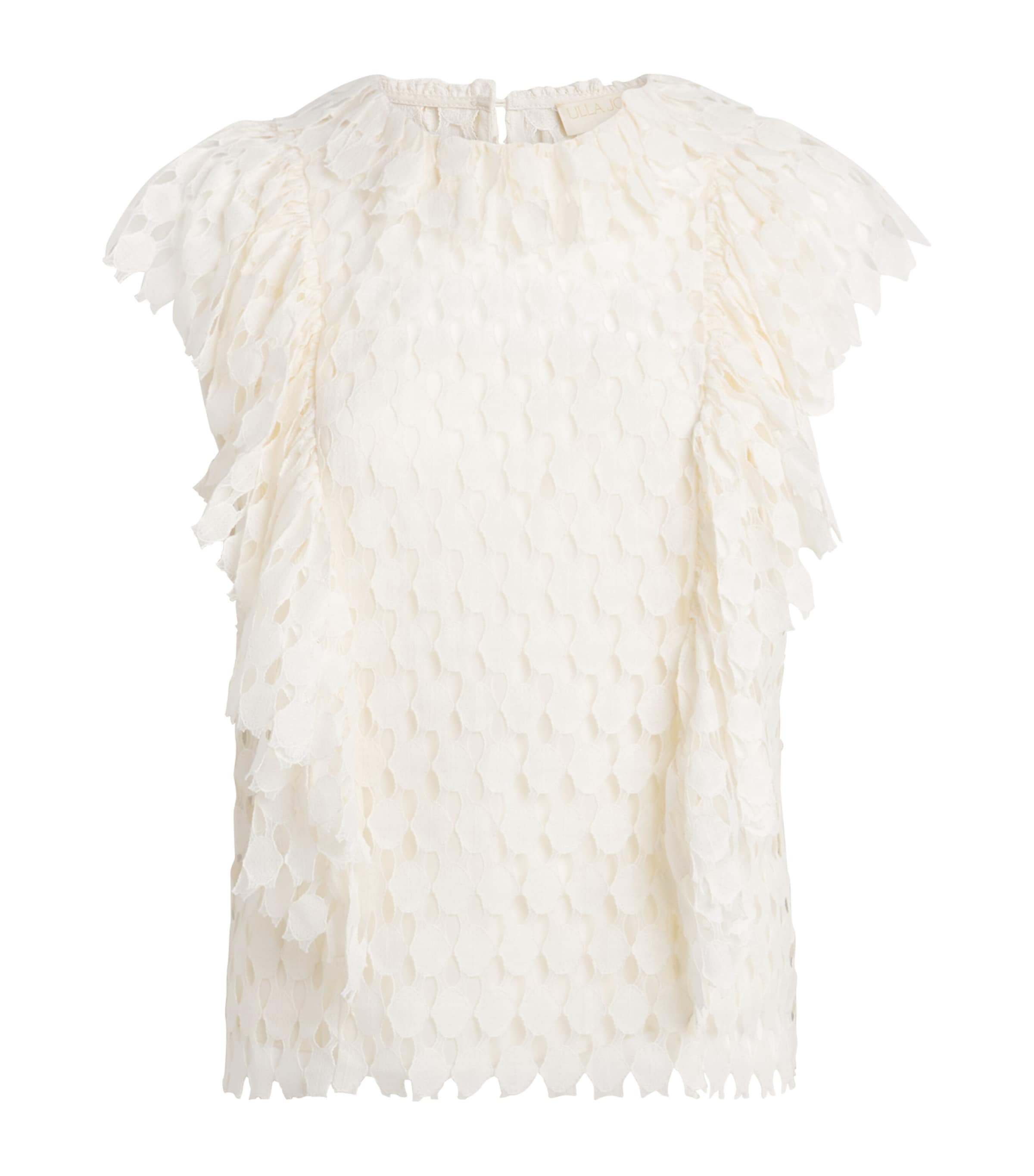 Ulla Johnson Womens Lace Daevy Blouse Chalk