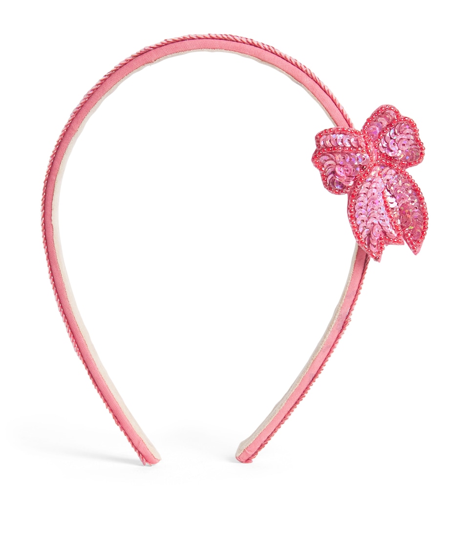 KONGES SLOJD Sequin Bow Headband Rapture Rose